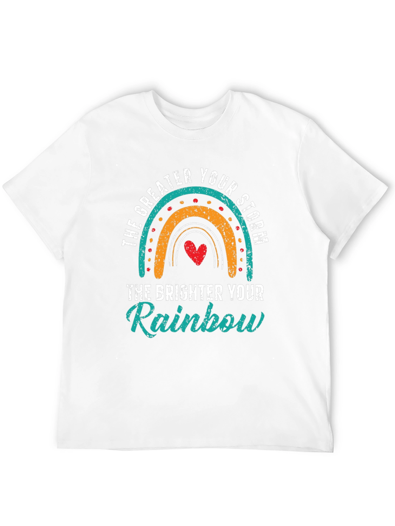 Black Inspirational Rainbow Graphic T-Shirt view 12