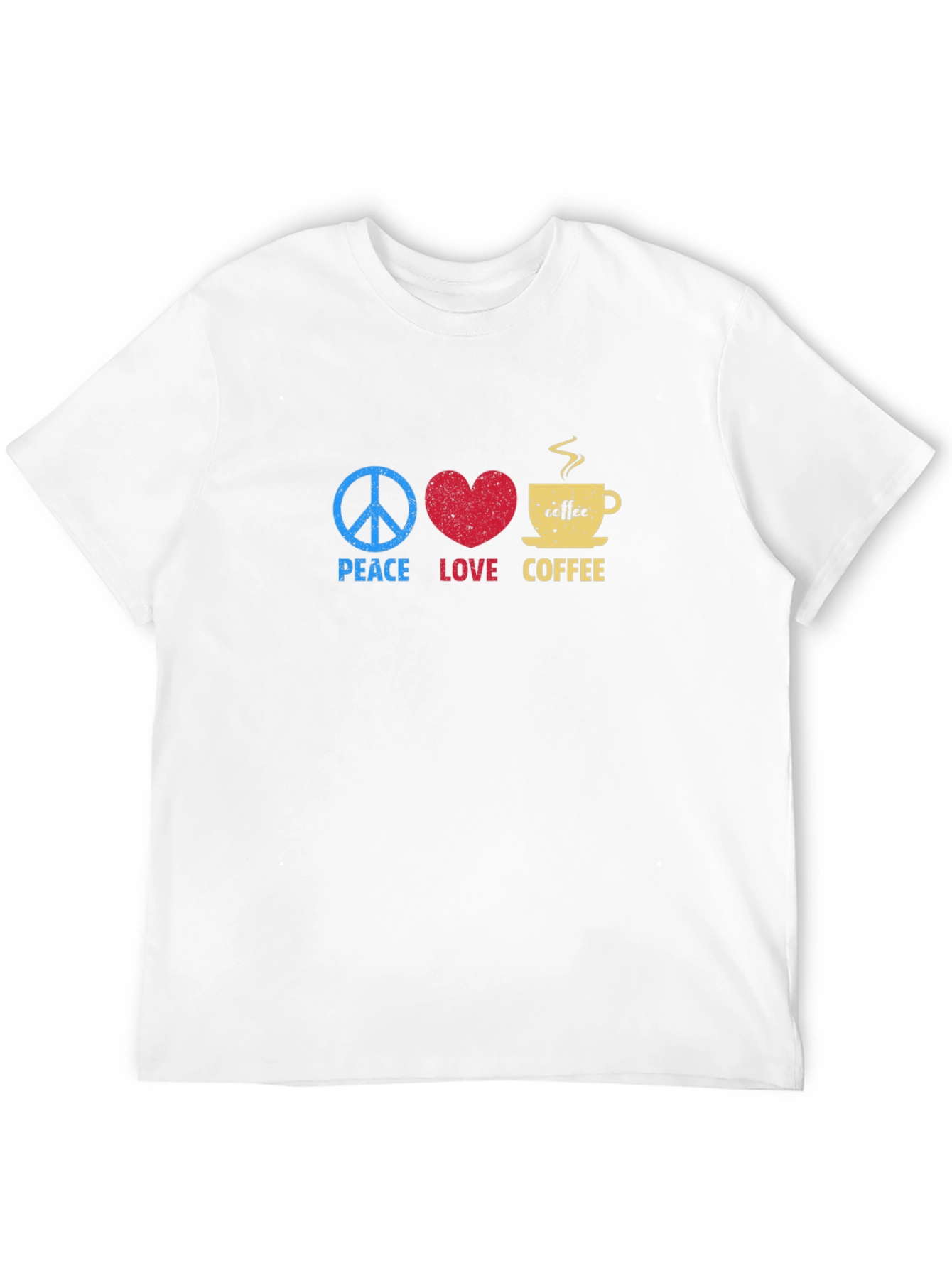 Black Peace Love Coffee Graphic Tee - Trendy Casual Comfort view 12