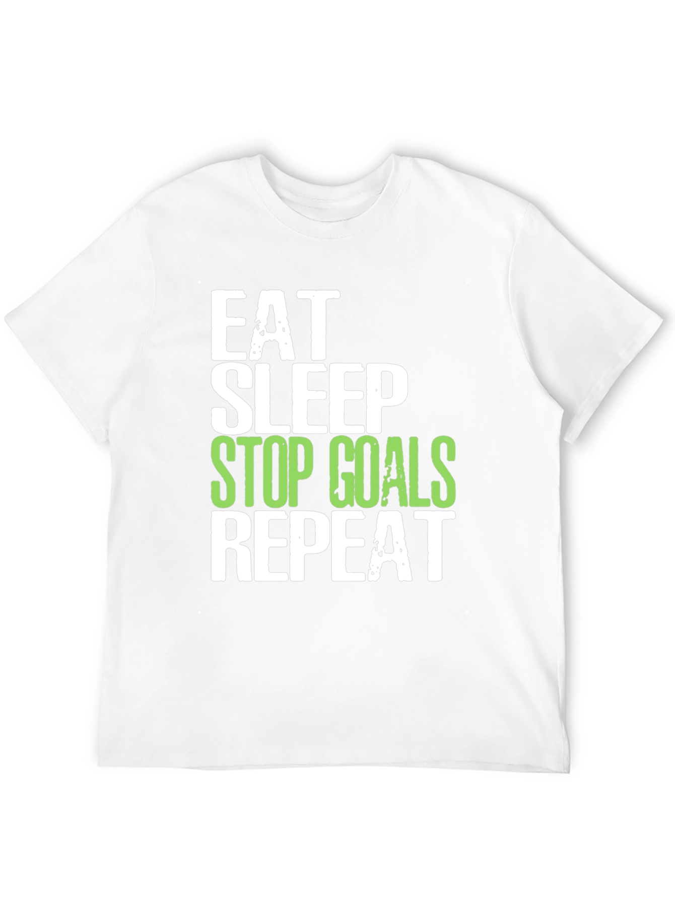 Black Eat Sleep Stop Goals Repeat T-Shirt view 12
