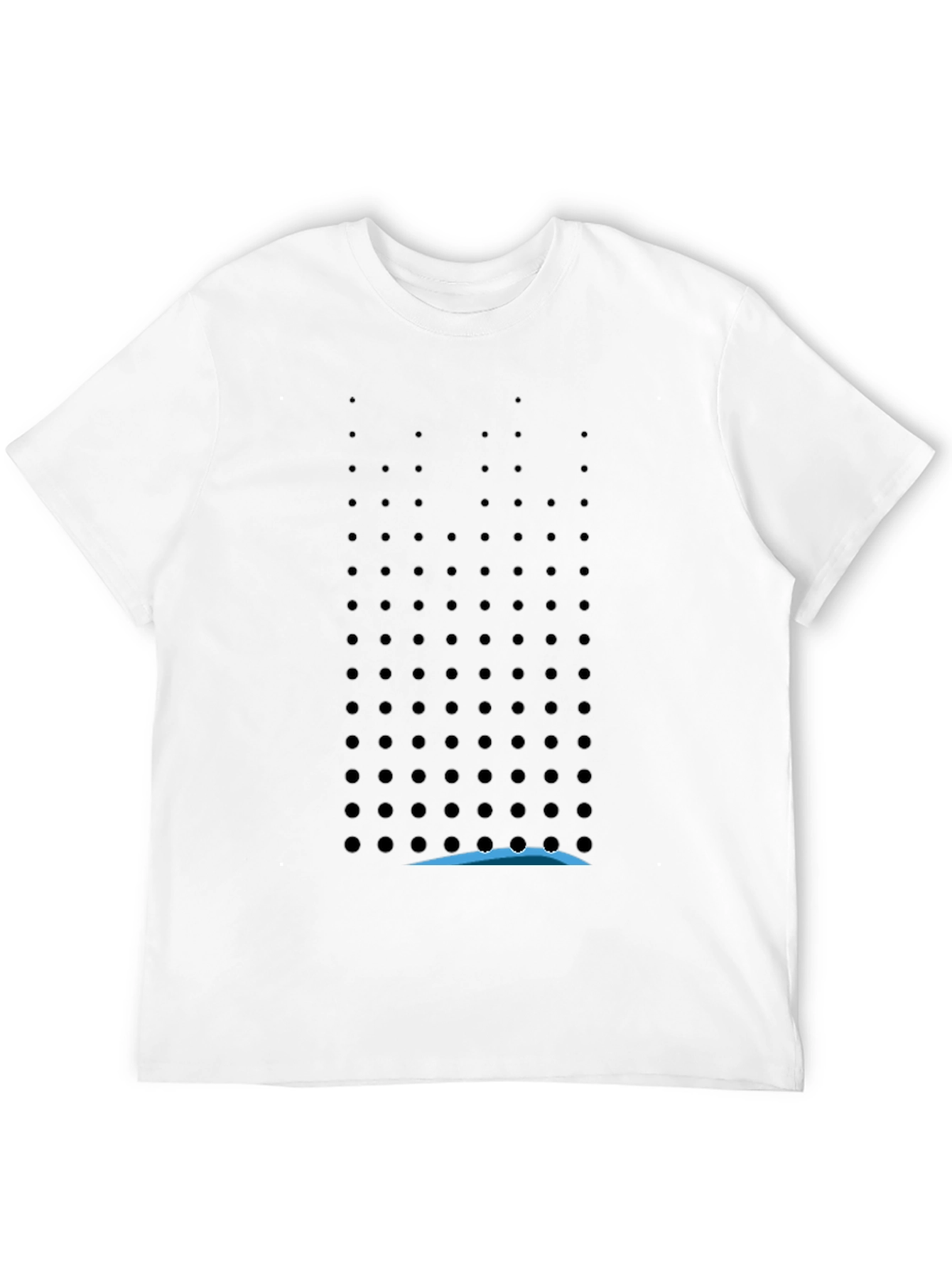 Black Modern Black T-Shirt with Geometric Dot Pattern view 12