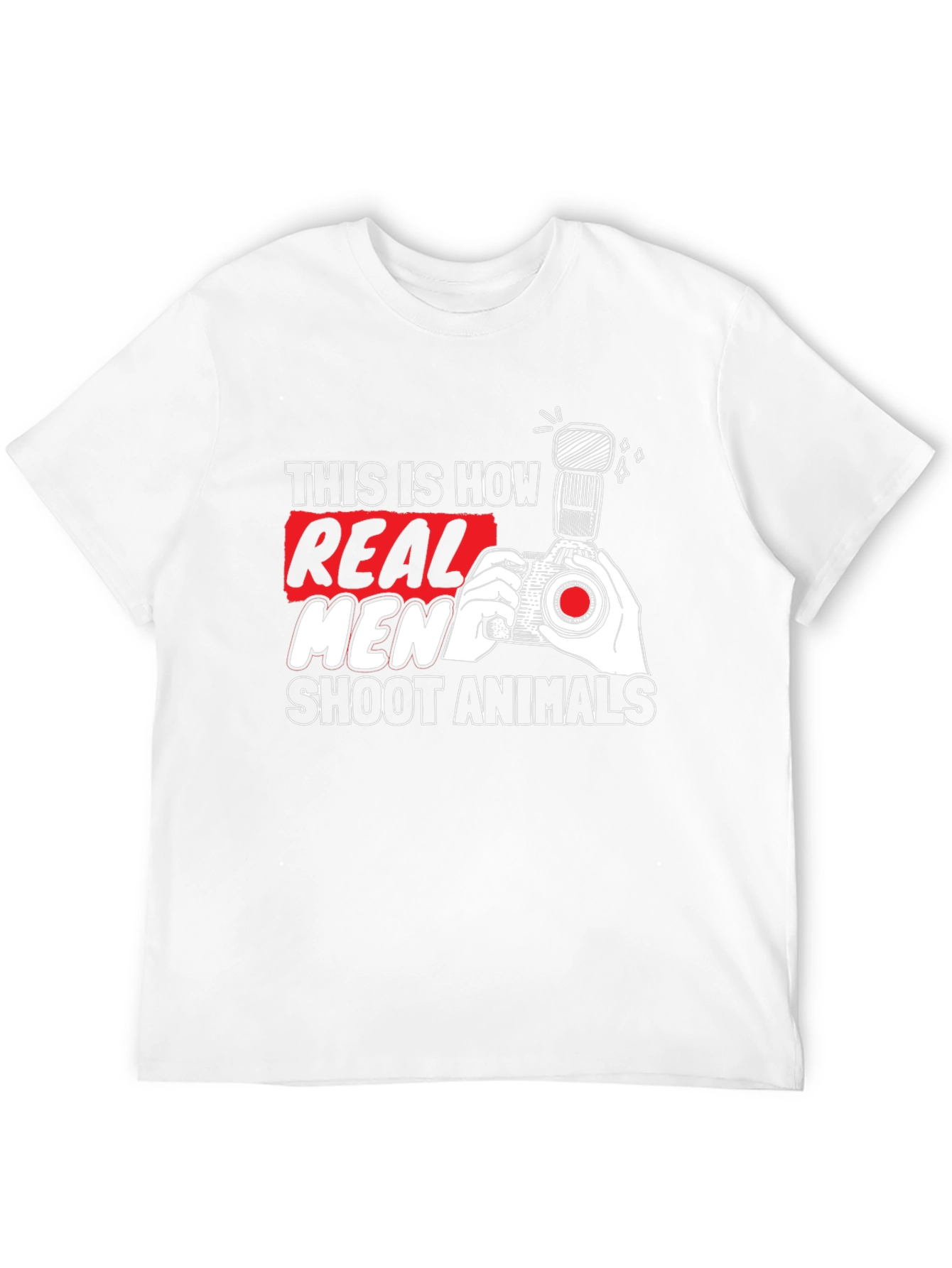 Black Real Men Shoot Animals T-Shirt Photography Black view 12