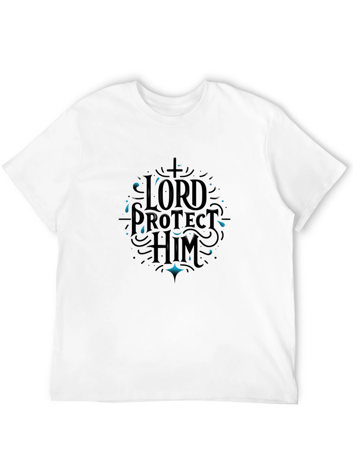 Black Lord Protect Him Black Graphic Tee view 12