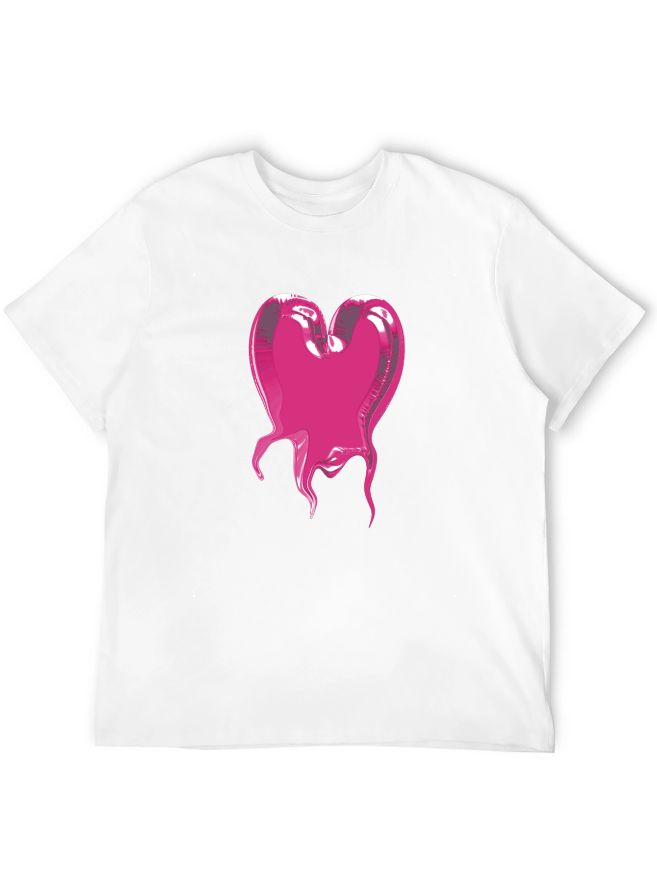 Black Heart Blob Graphic Tee - Modern Black T-Shirt view 12