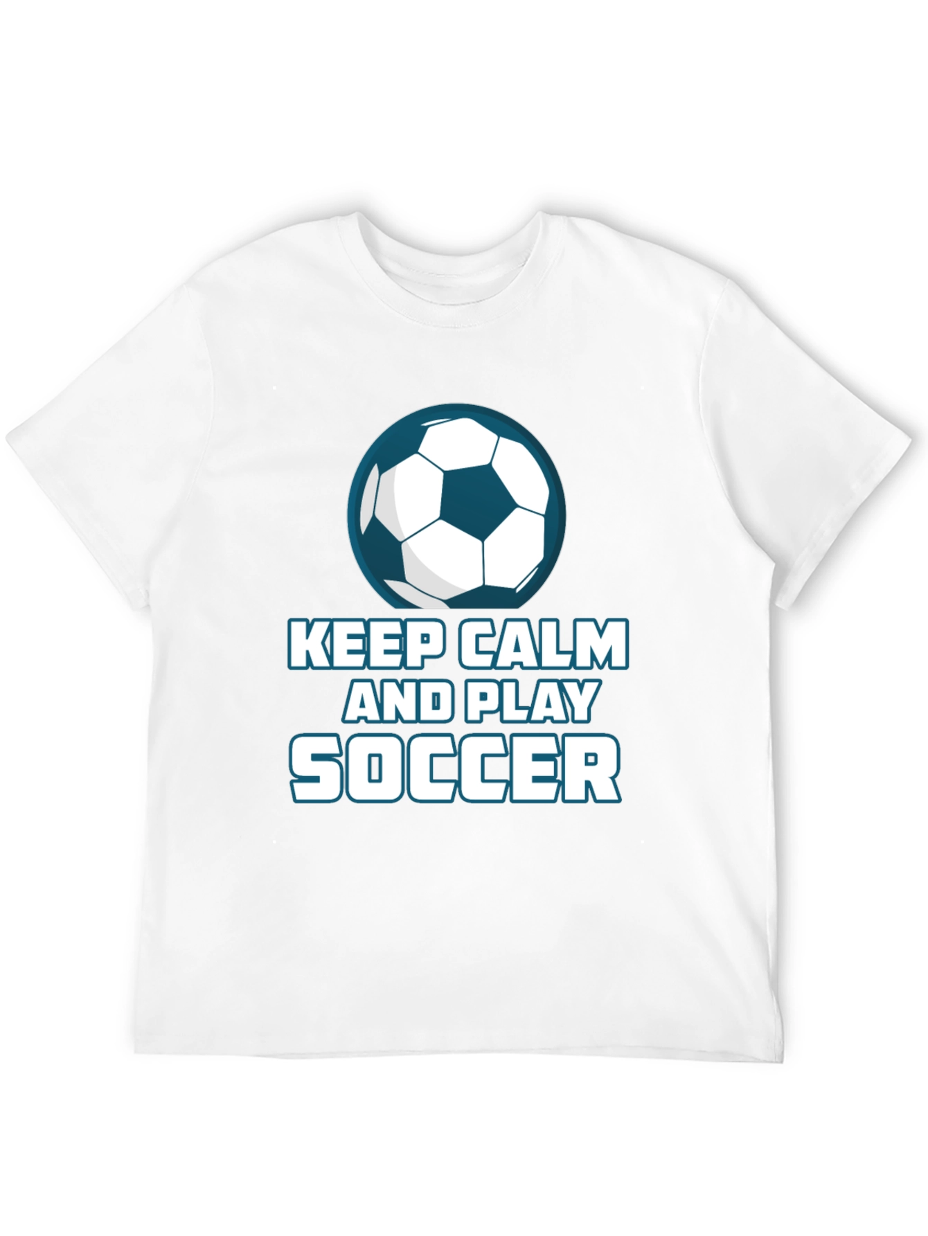 Black Keep Calm and Play Soccer T-Shirt view 12