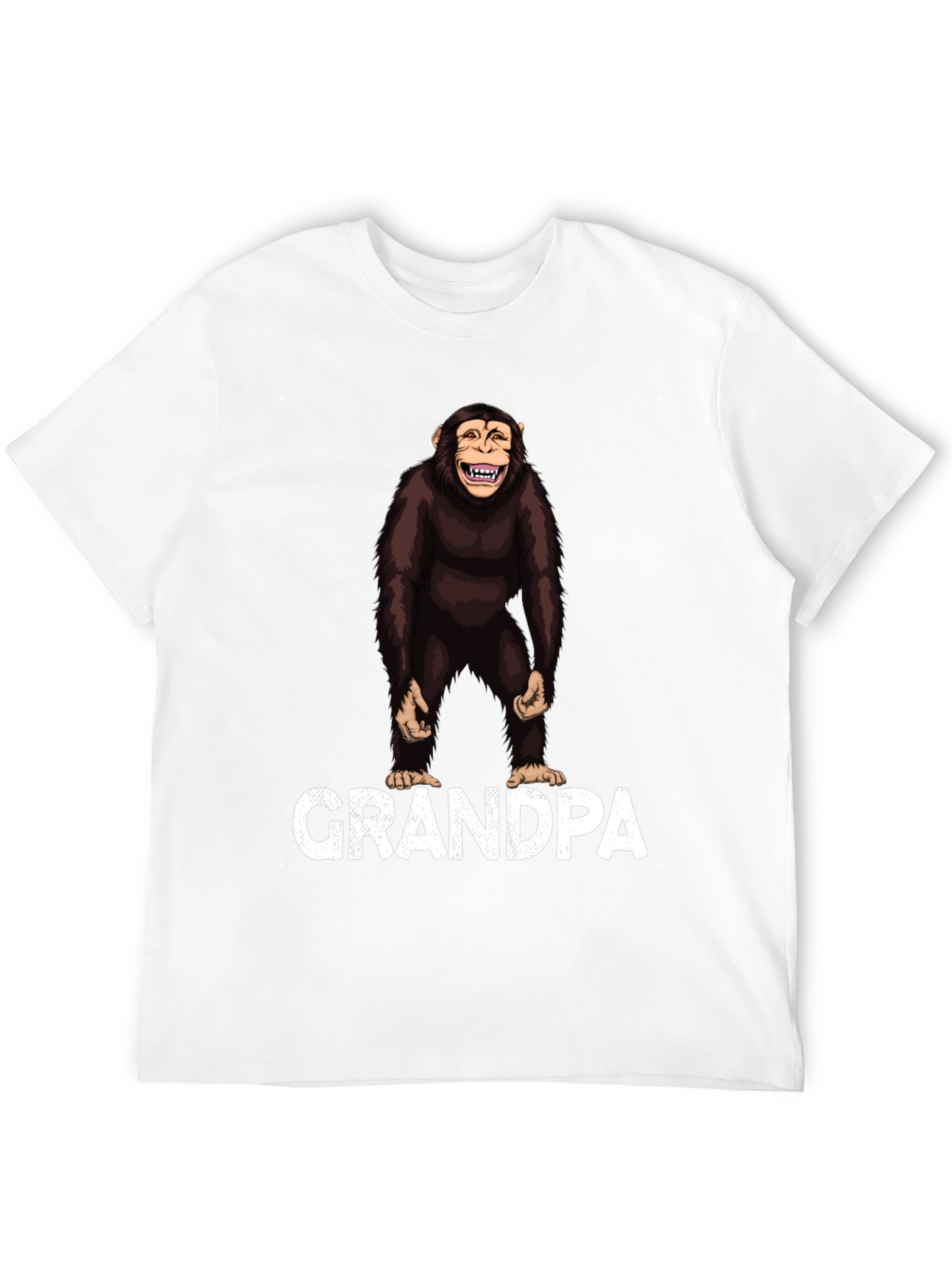 Black Grandpa Chimp T-Shirt - Funny Monkey Graphic Tee view 12