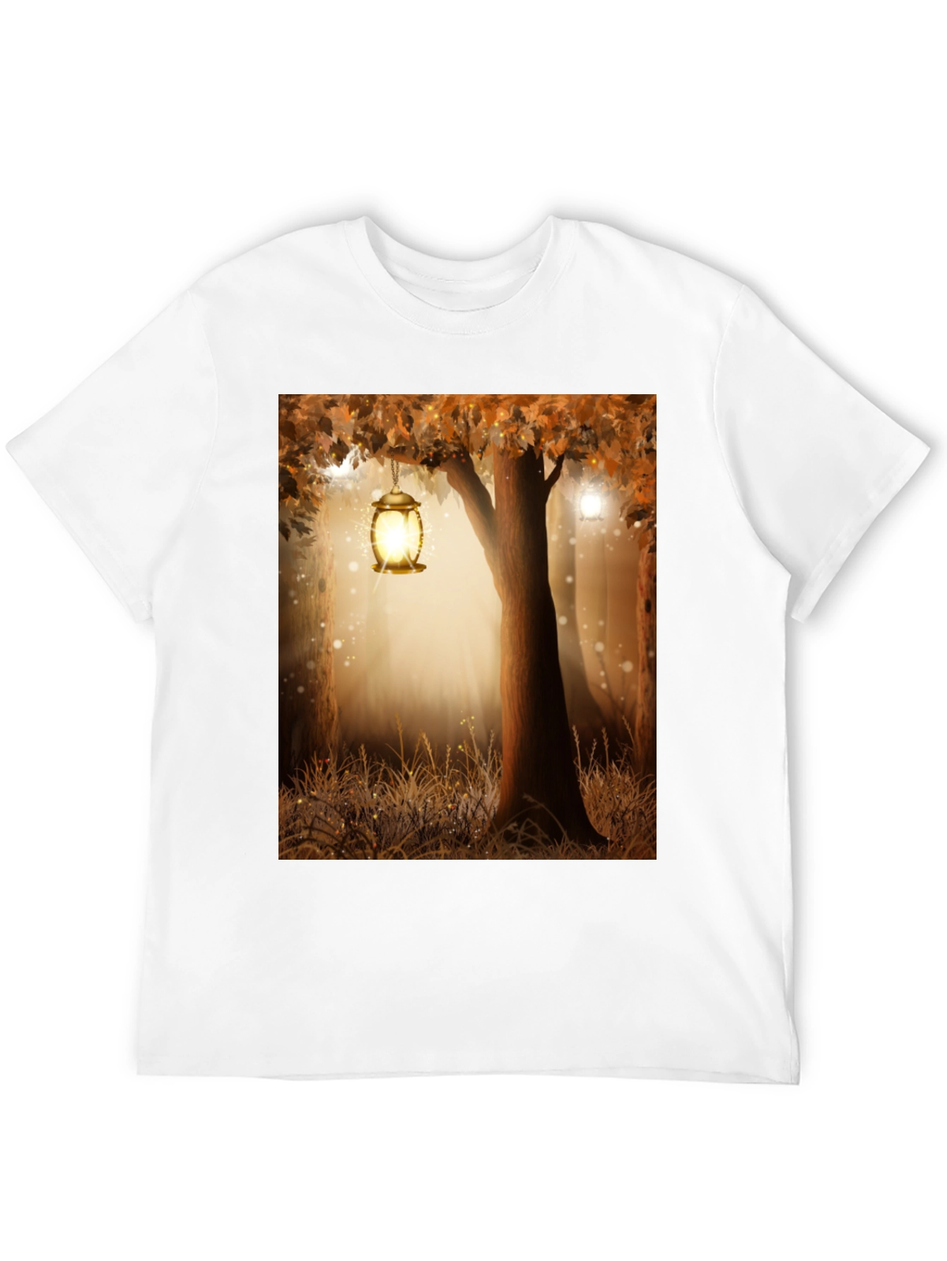Black Enchanted Forest Lantern Black Tee view 12