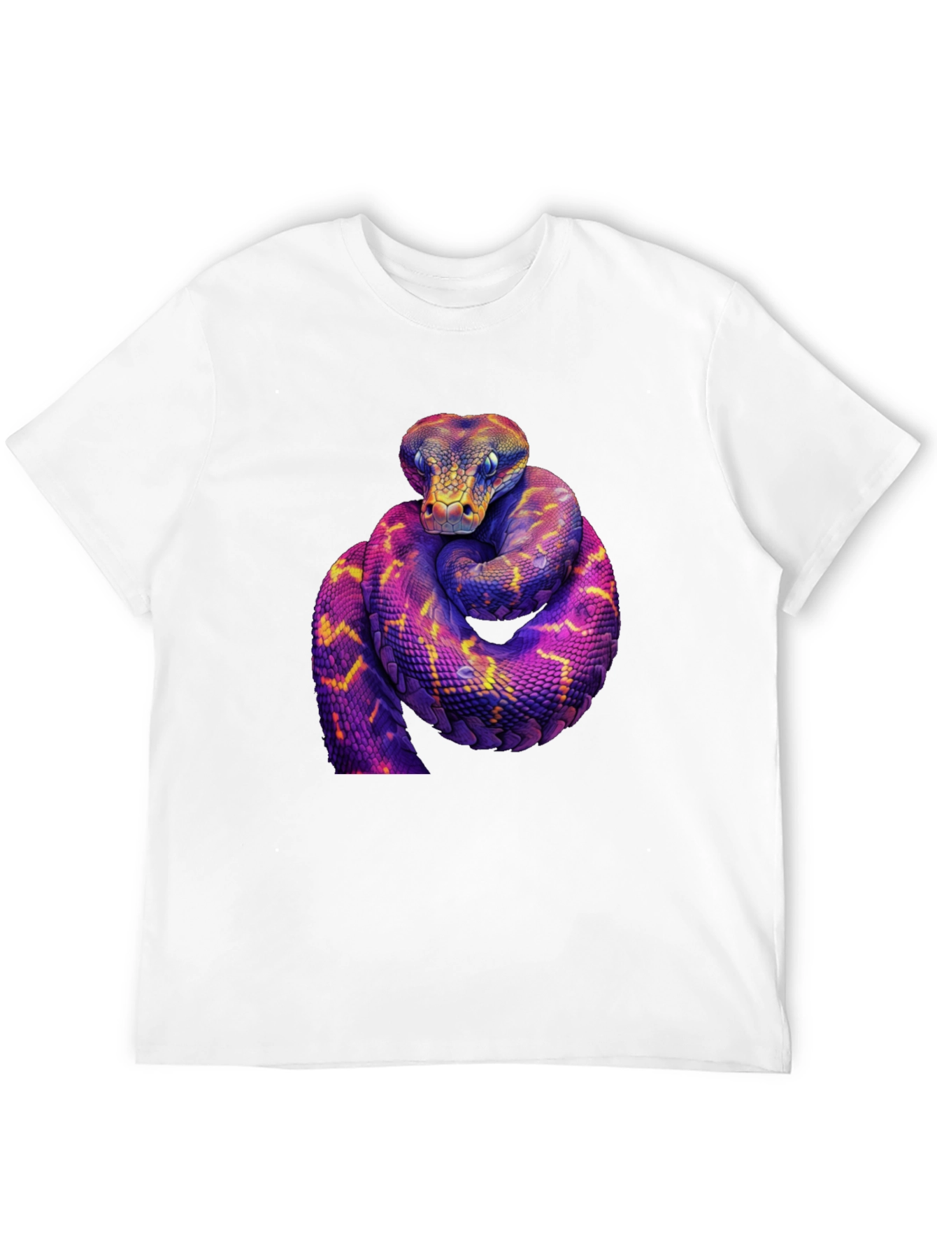Black Vibrant Snake Graphic Tee - Bold Reptile Design view 12