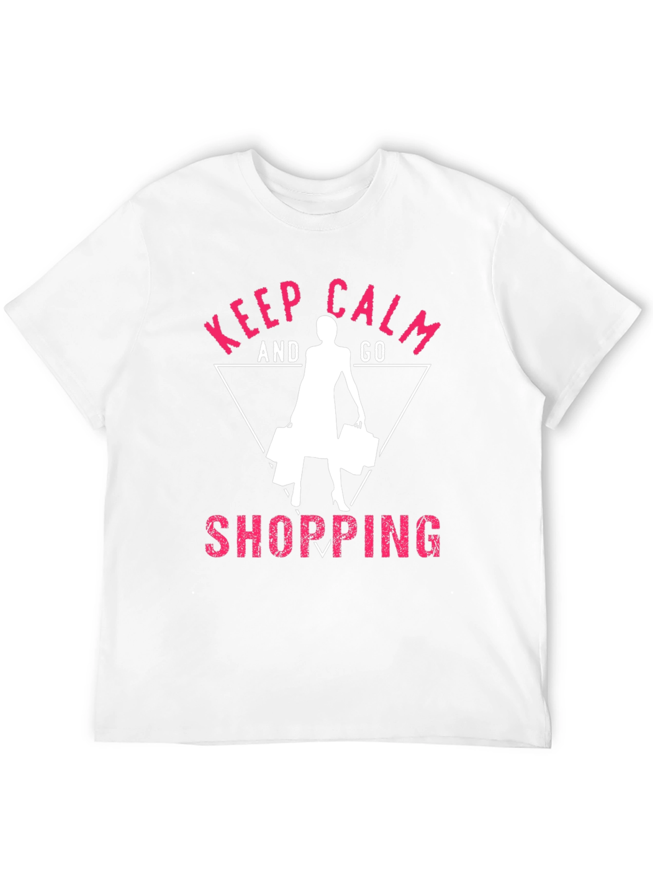 Black Keep Calm and Go Shopping Black T-Shirt view 12
