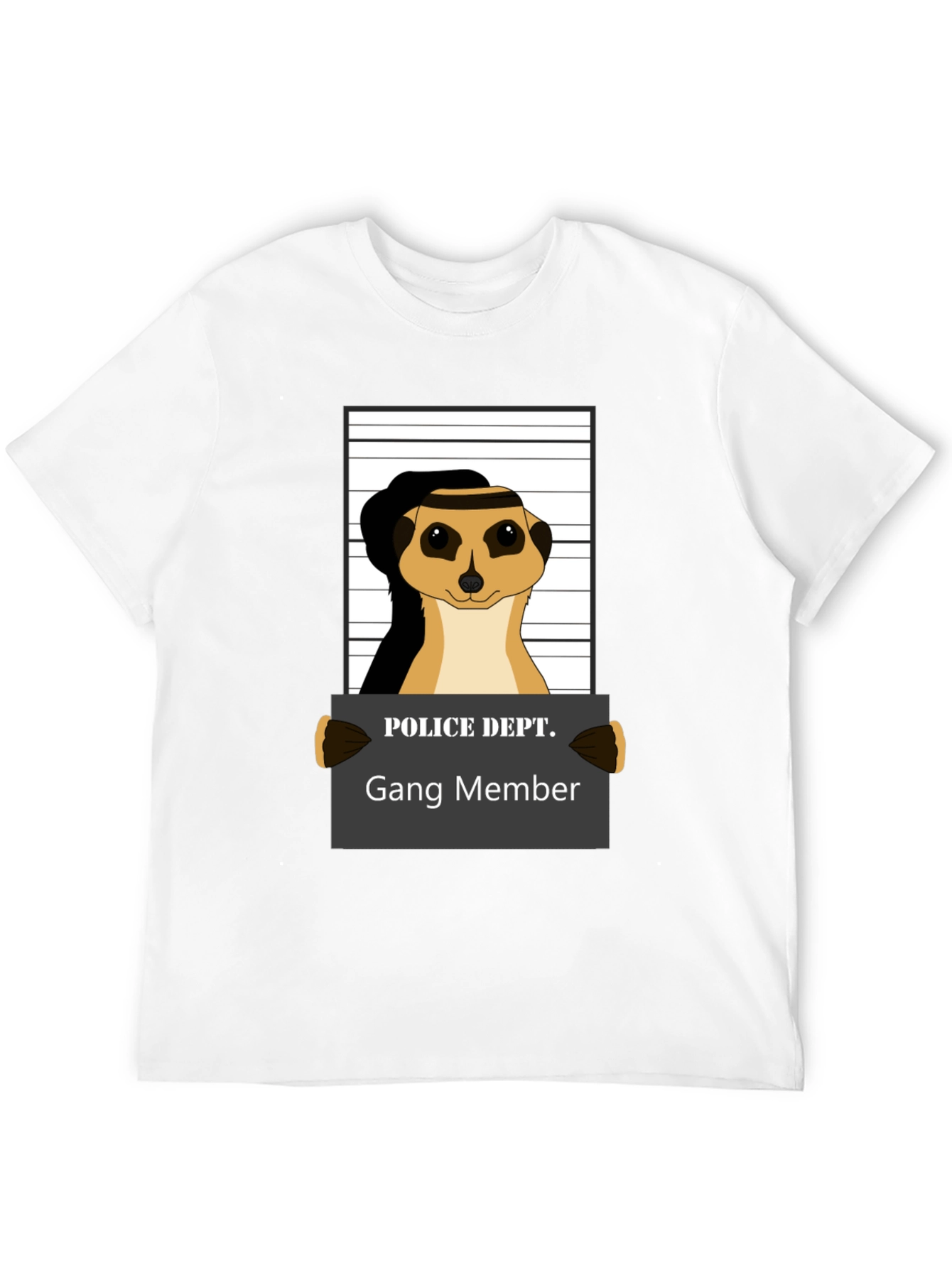 Black Gang Member Meerkat T-Shirt - Novelty Animal Tee view 12