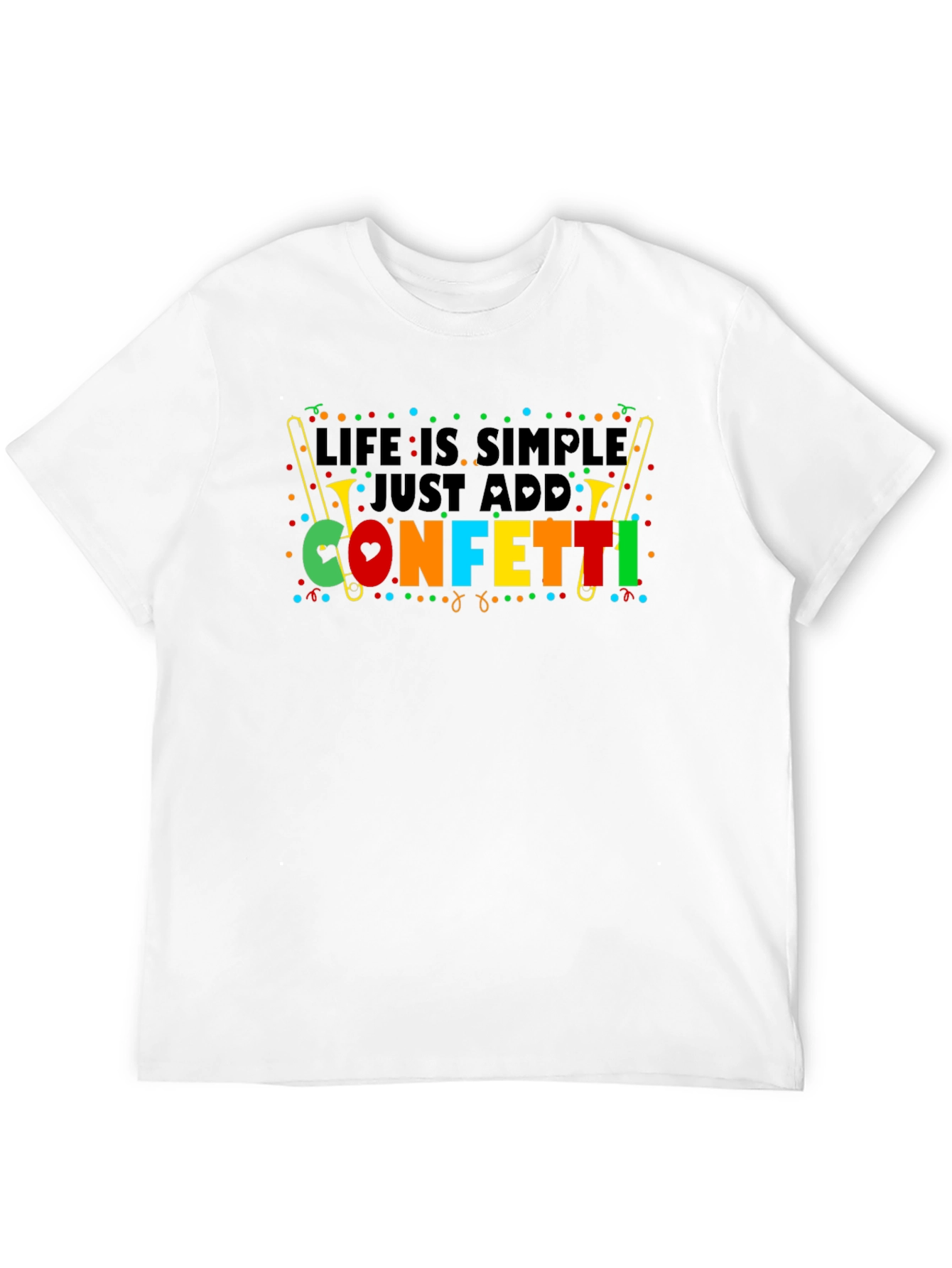 Black Life is Simple Just Add Confetti T-Shirt view 12