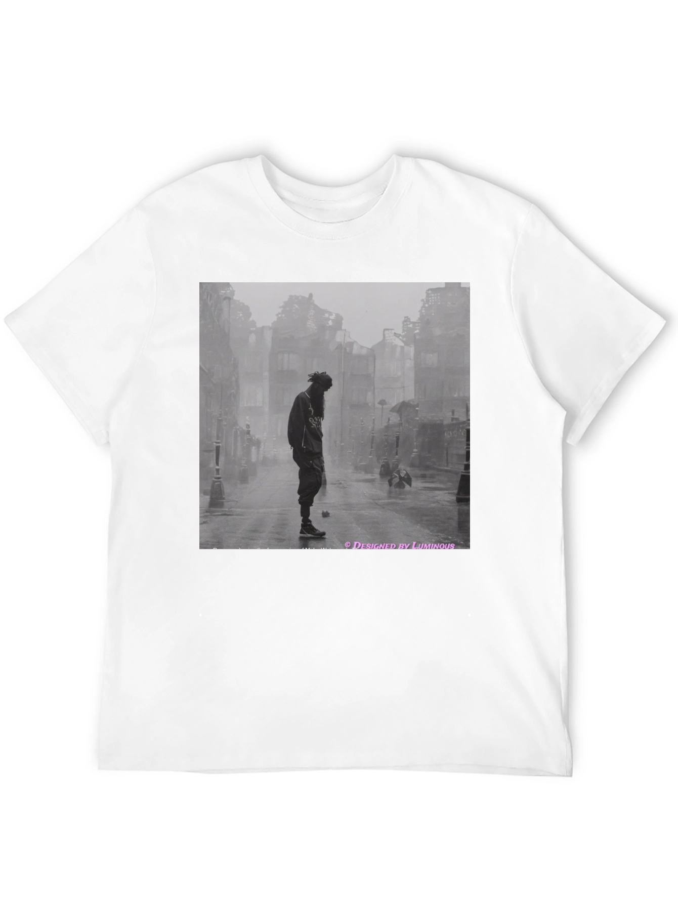 Black Urban Dread T-Shirt - Luminous Design view 12