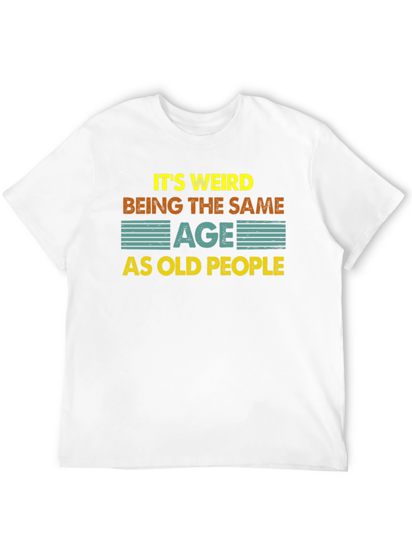 Black Funny "Same Age As Old People" Black T-Shirt view 12