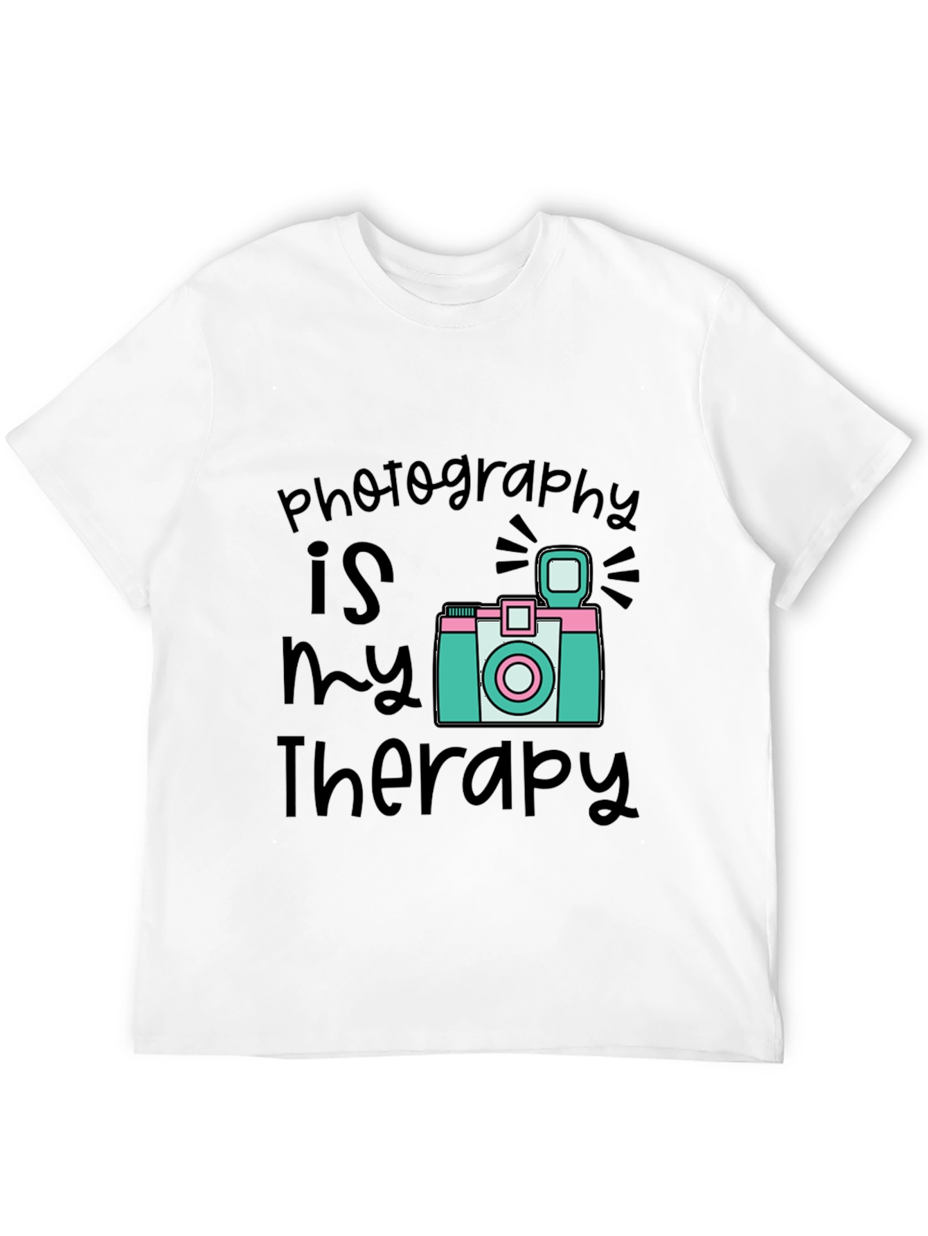 Black Photography is My Therapy Black T-Shirt view 12