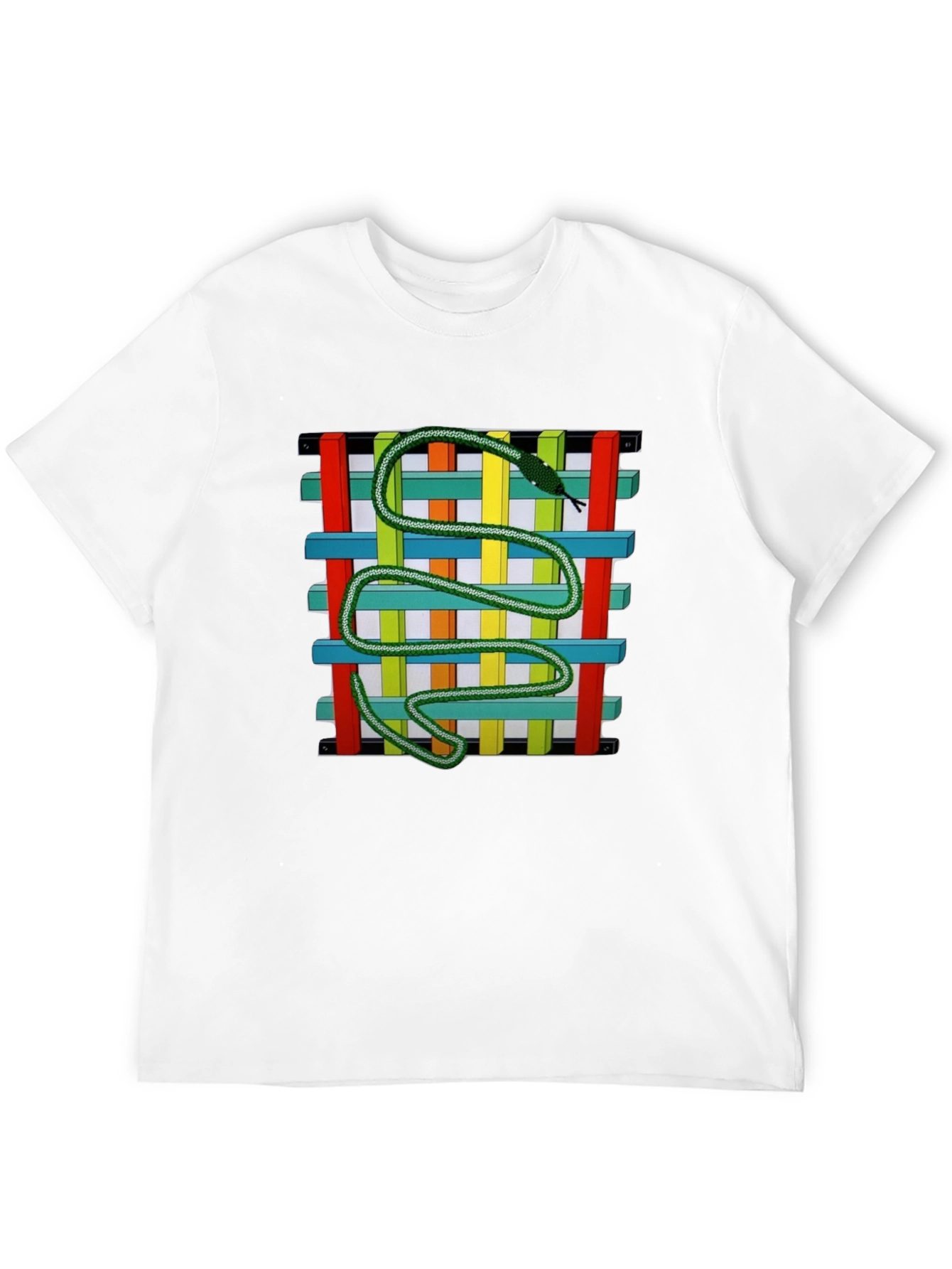 Black Snake Woven Graphic Black T-Shirt view 12