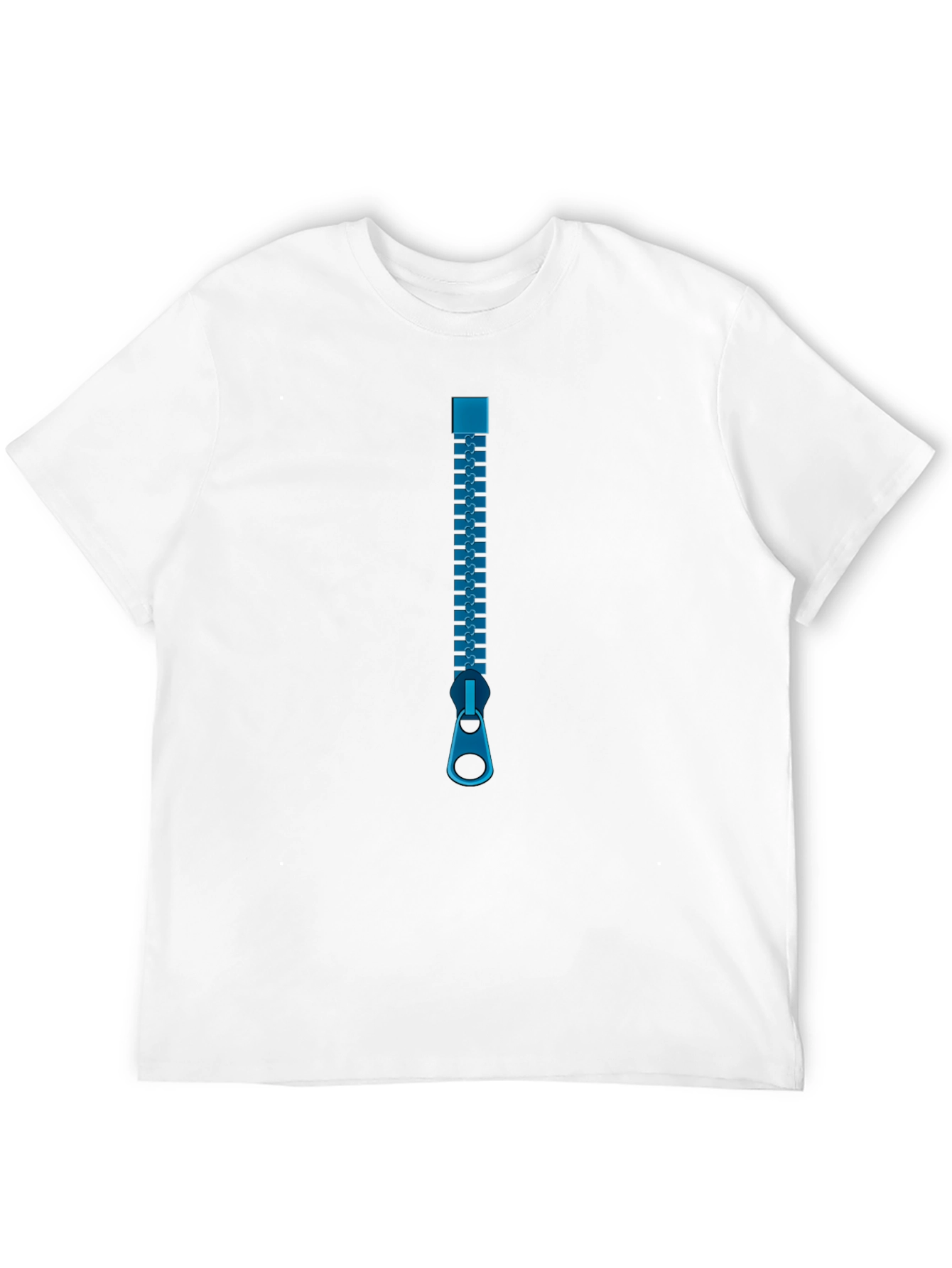 Black Zipper Graphic Black T-Shirt - Novelty Fashion Tee view 12