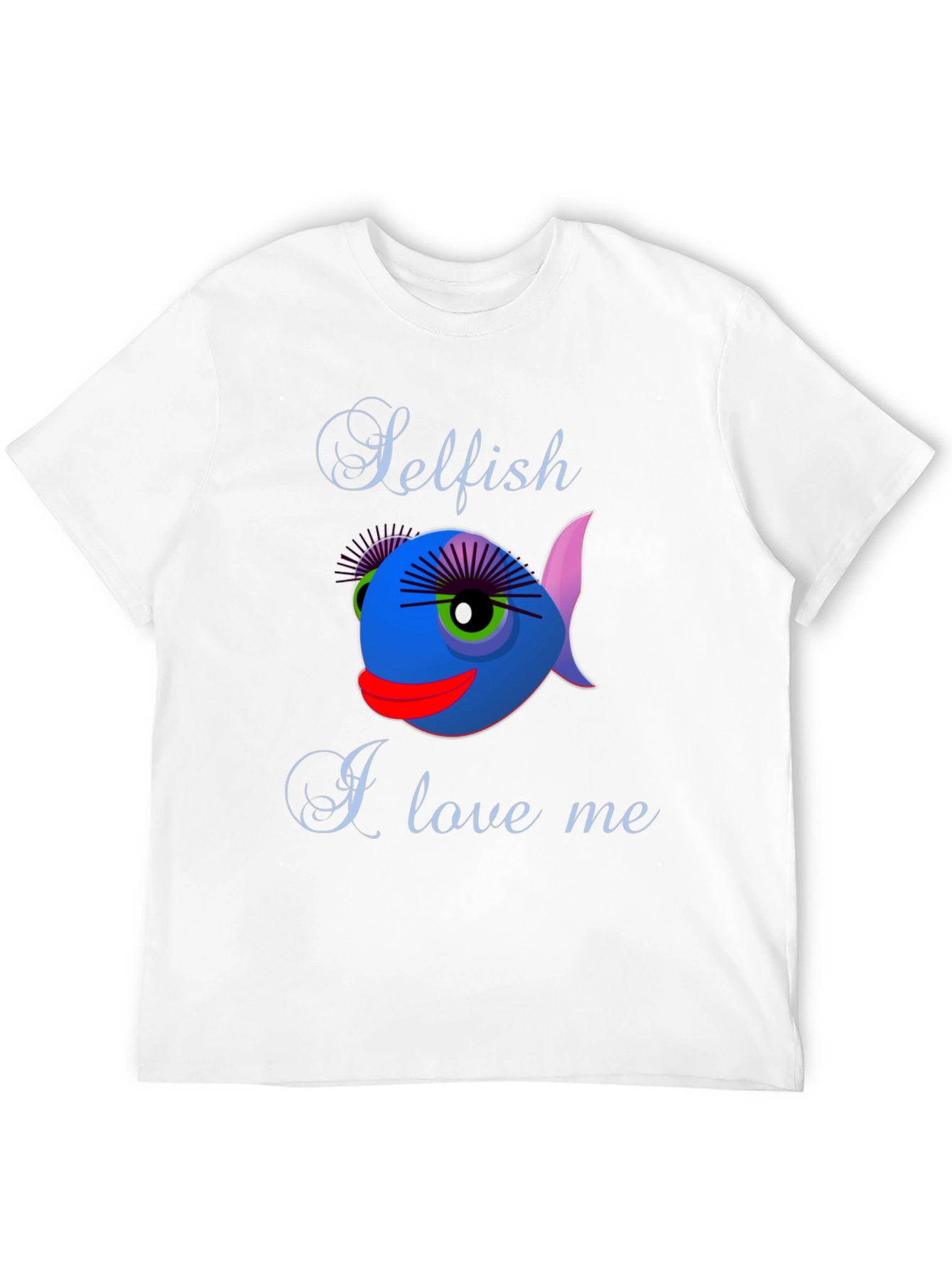 Black Selfish I Love Me Fish Graphic Tee view 12