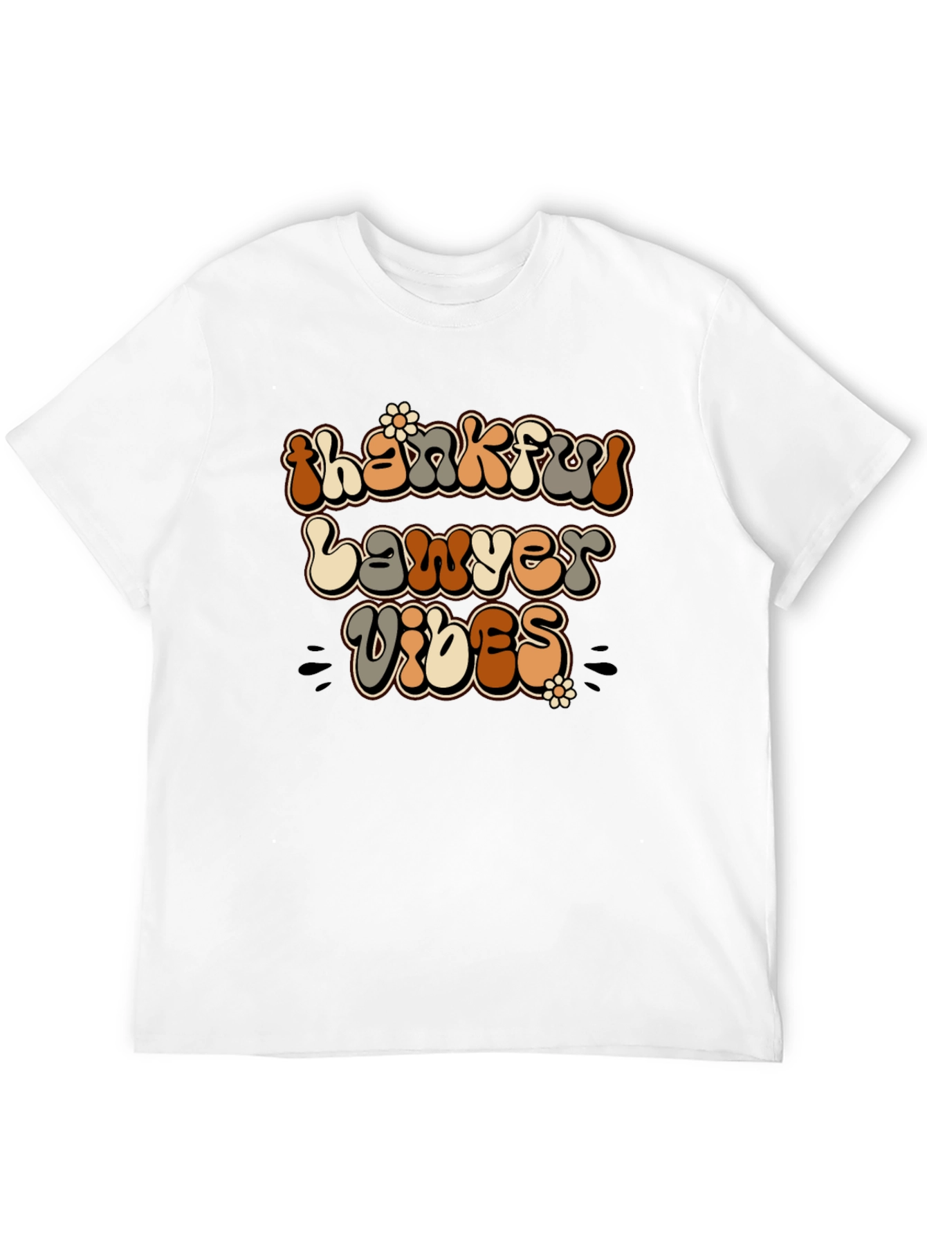 Black Thankful Lawyer Vibes Retro T-Shirt view 12