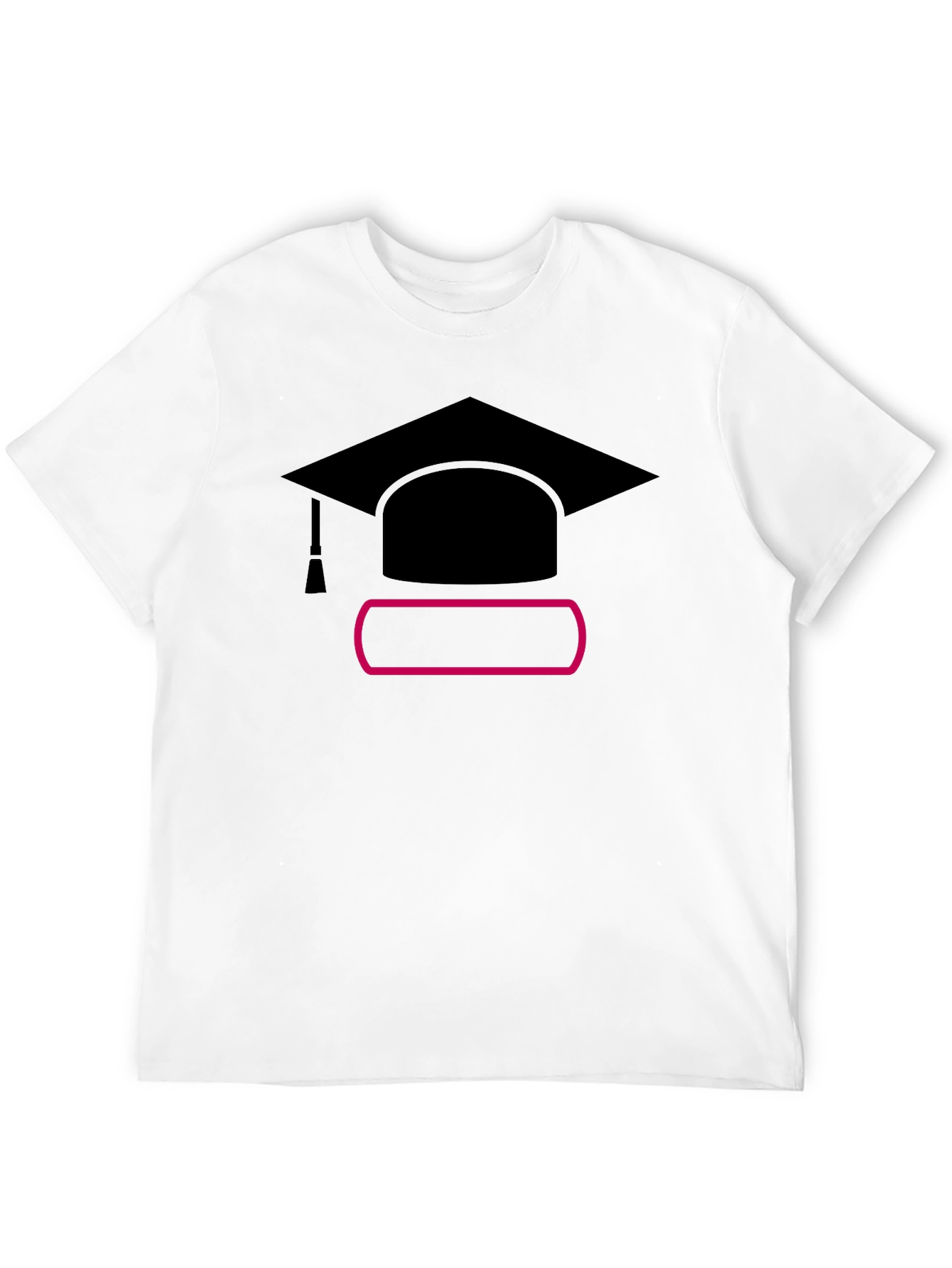 Black Graduation Cap Graphic T-Shirt - Unisex Black Tee view 12