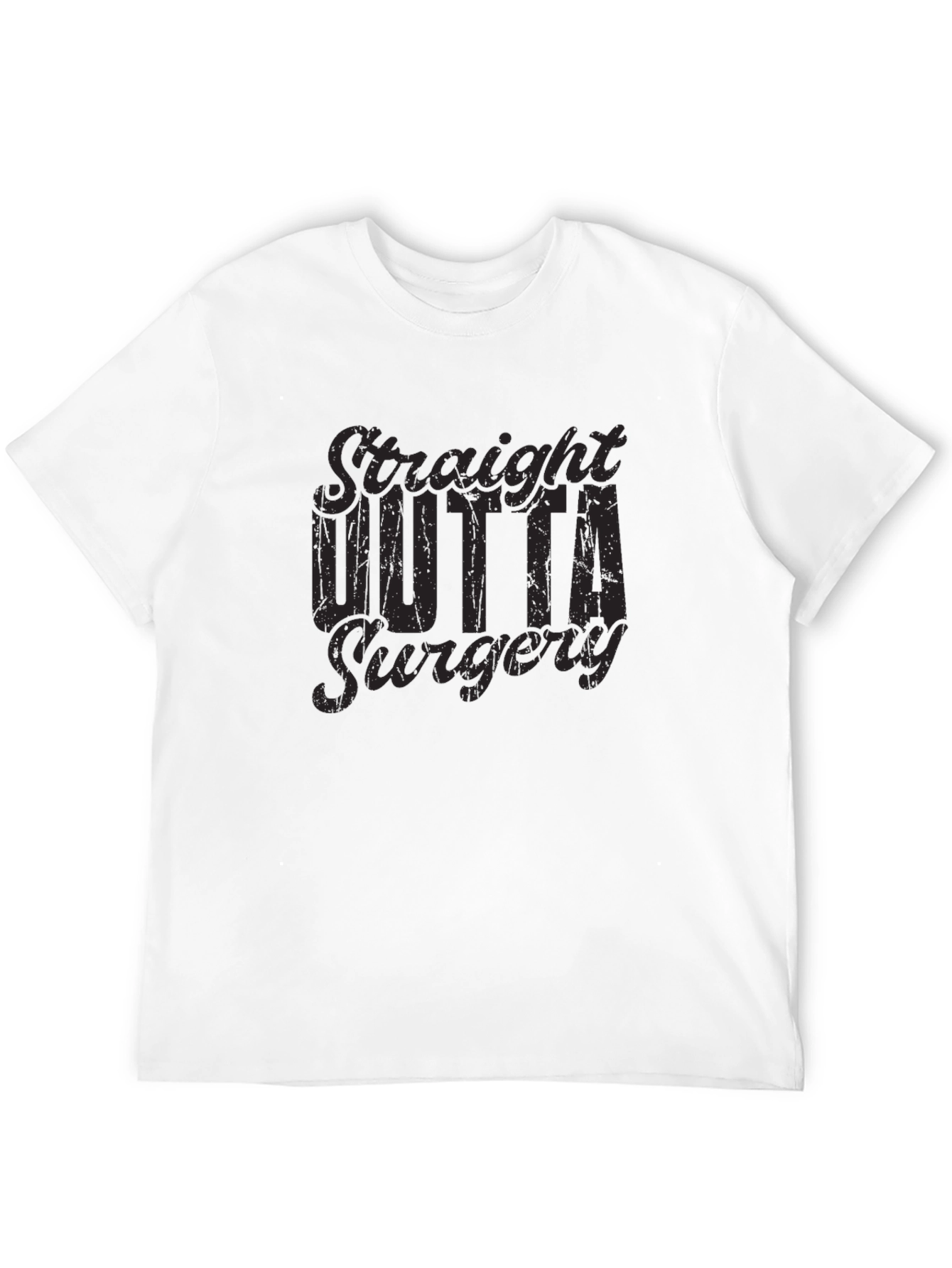 Black Straight Outta Surgery Graphic Tee view 12