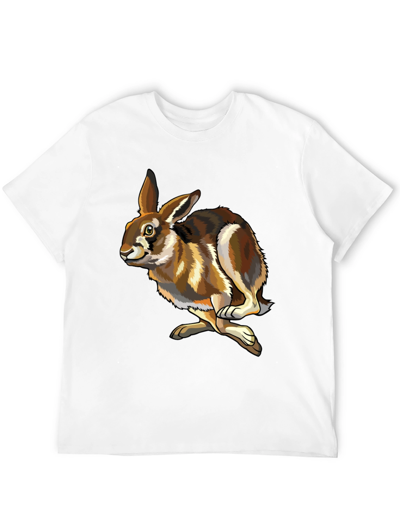Black Hare Graphic Tee - Black Cotton T-Shirt view 12