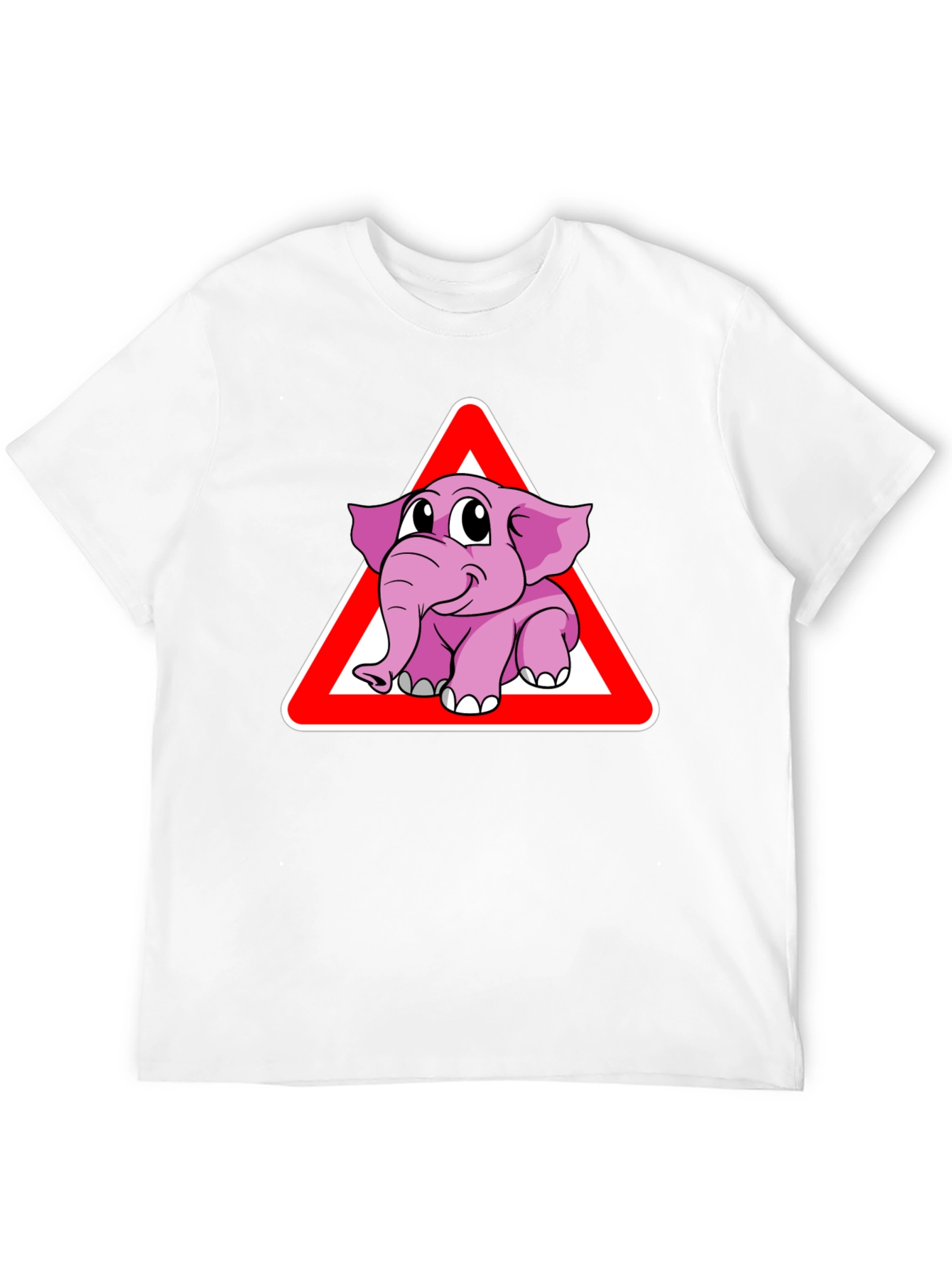 Black Elephant Crossing Funny Graphic T-Shirt view 12