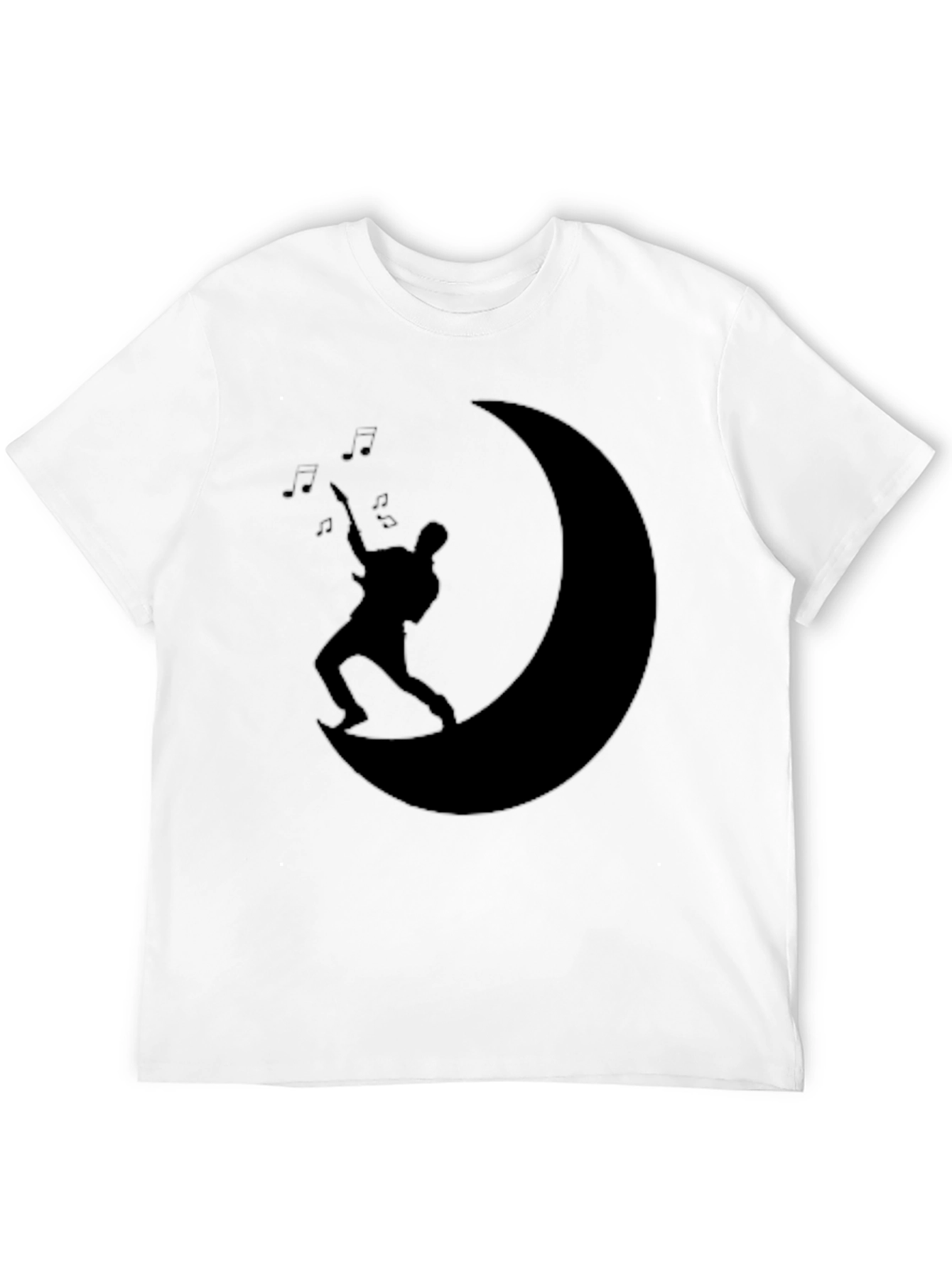 Black Moon Guitarist Black T-Shirt - Music Lover Tee view 12