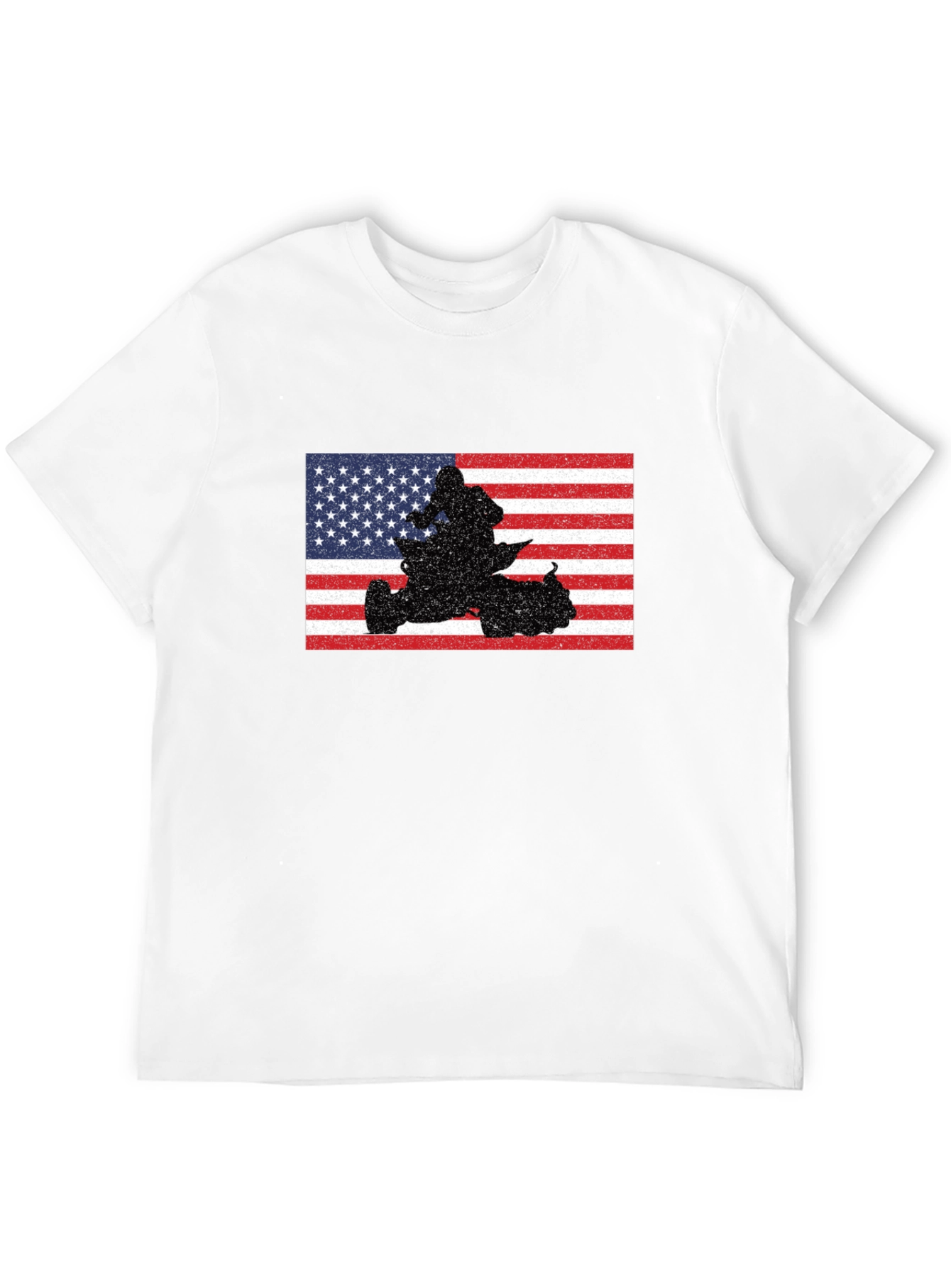 American Flag ATV Rider Graphic T-Shirt - 12