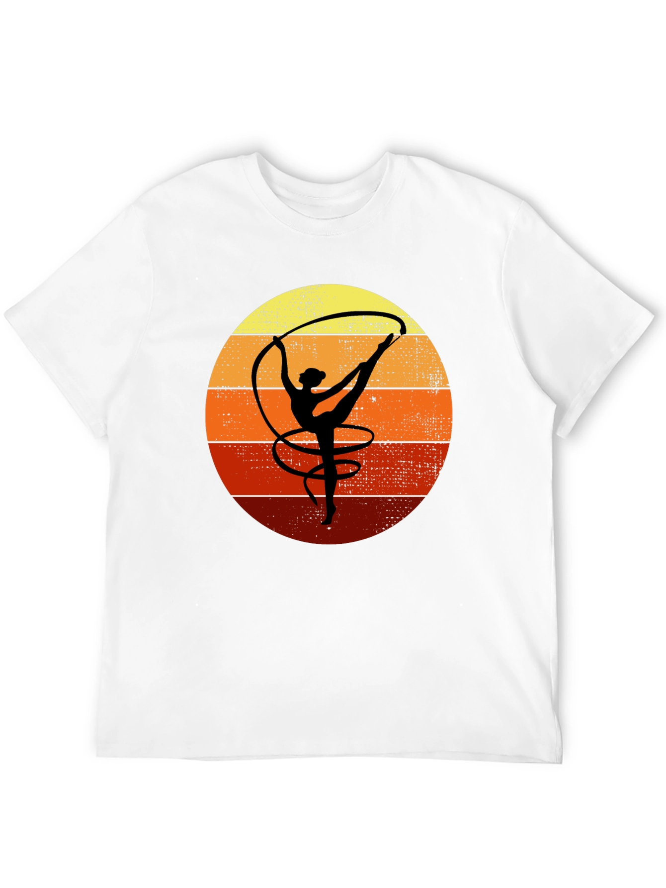 Black Retro Gymnastics Sunset T-Shirt view 12