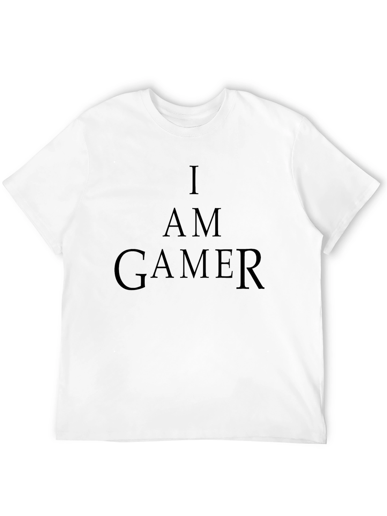 Black I am Gamer Black Crew Neck T-Shirt view 12