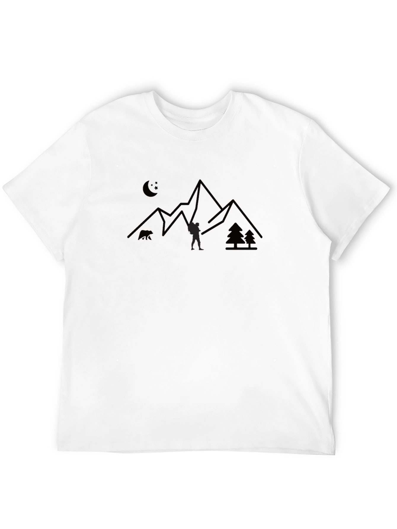Black Mountain Hiker Graphic Tee - Black Cotton Blend view 12