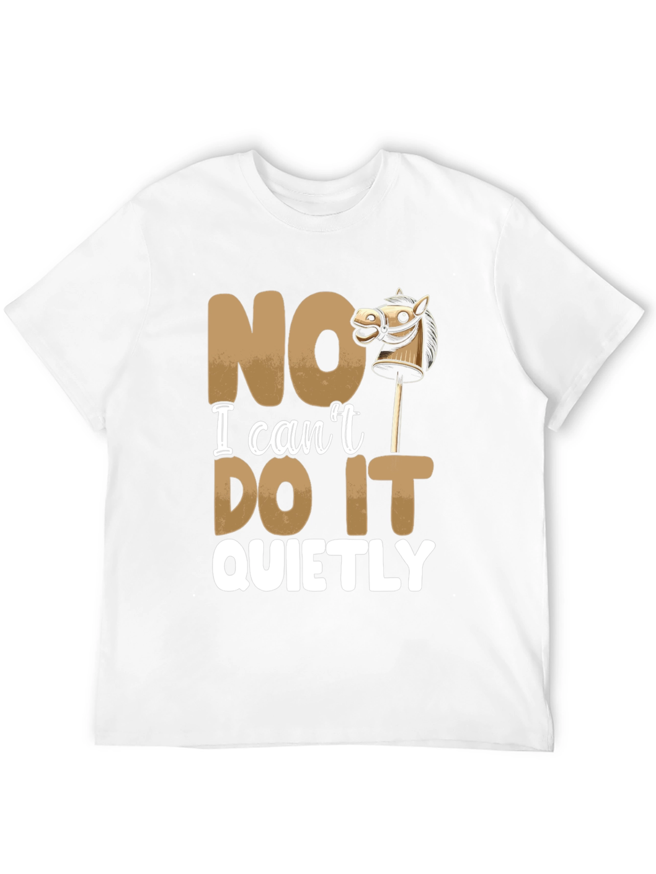 Black Funny "NO I Can't DO IT QUIETLY" T-Shirt view 12