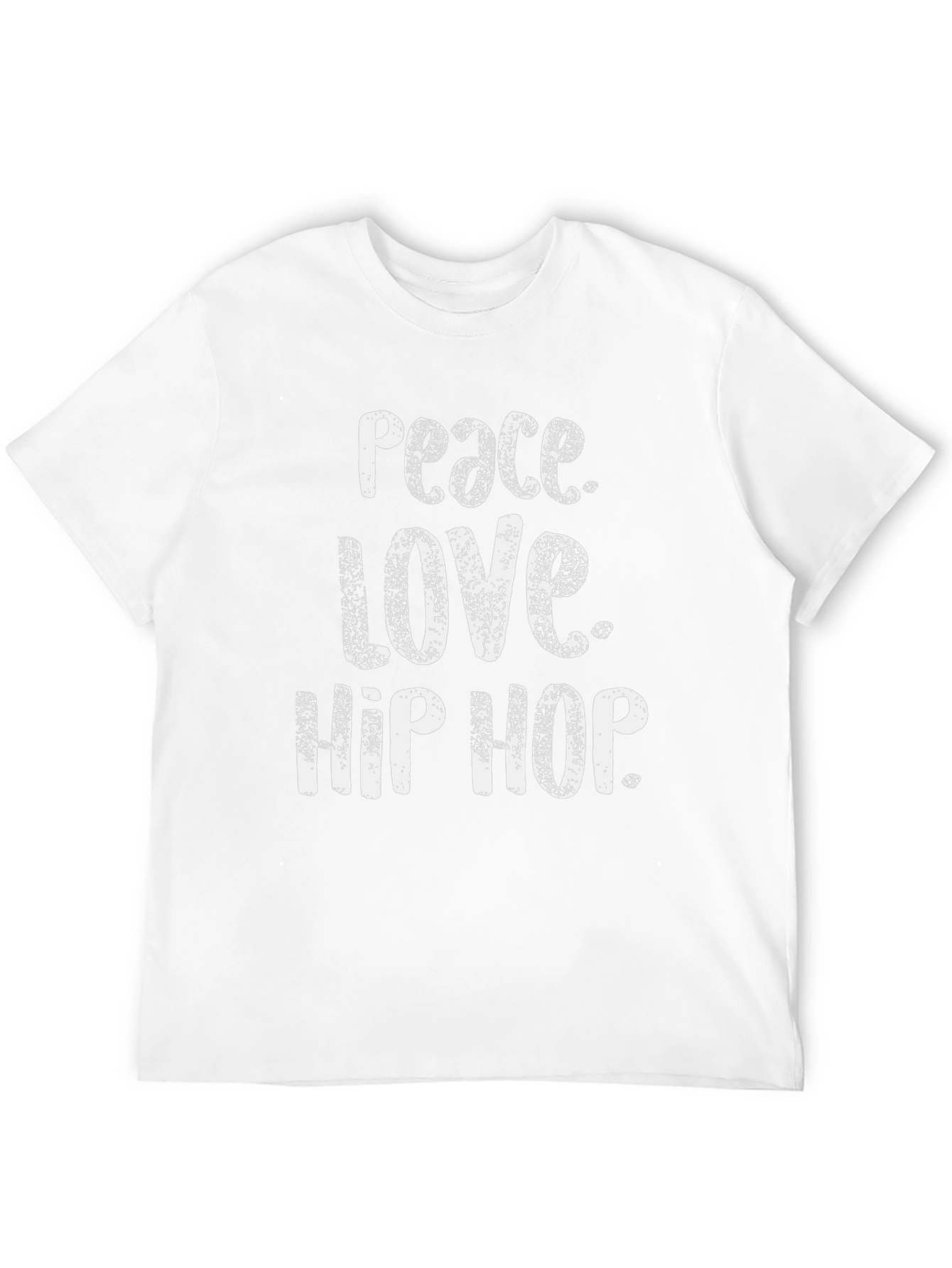 Black Peace Love Hip Hop Black Graphic T-Shirt view 12