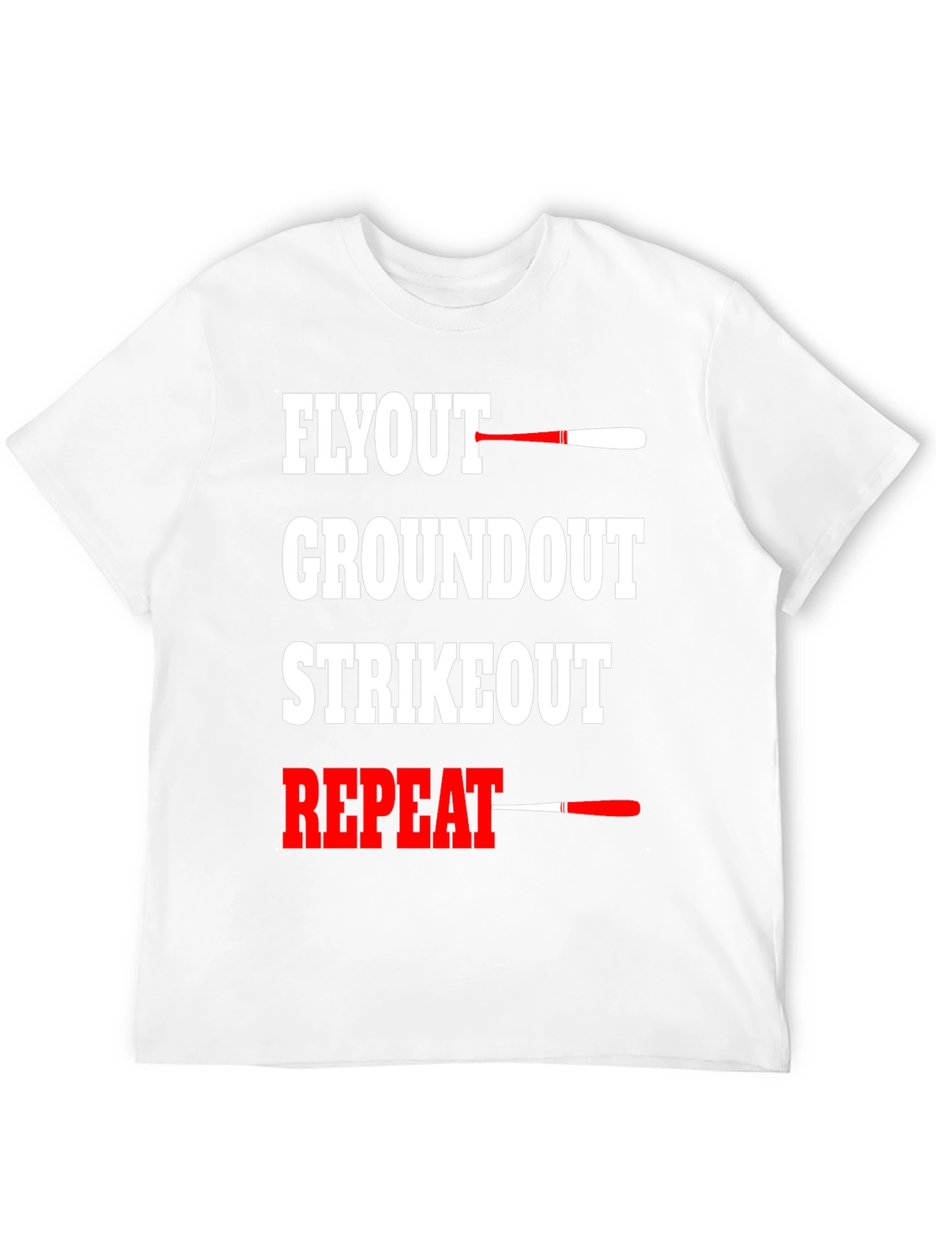 Black Baseball Flyout Repeat Graphic T-Shirt view 12