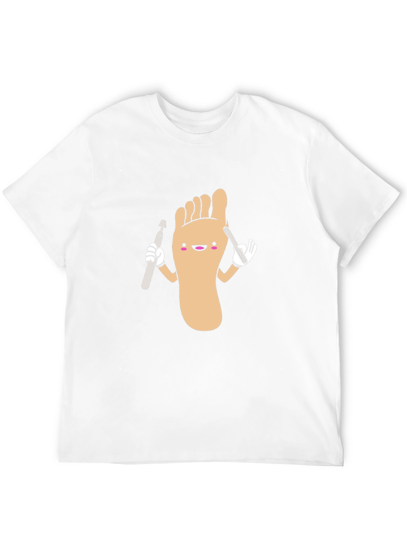 Black Funny Foot Doctor Cartoon Black T-Shirt view 12