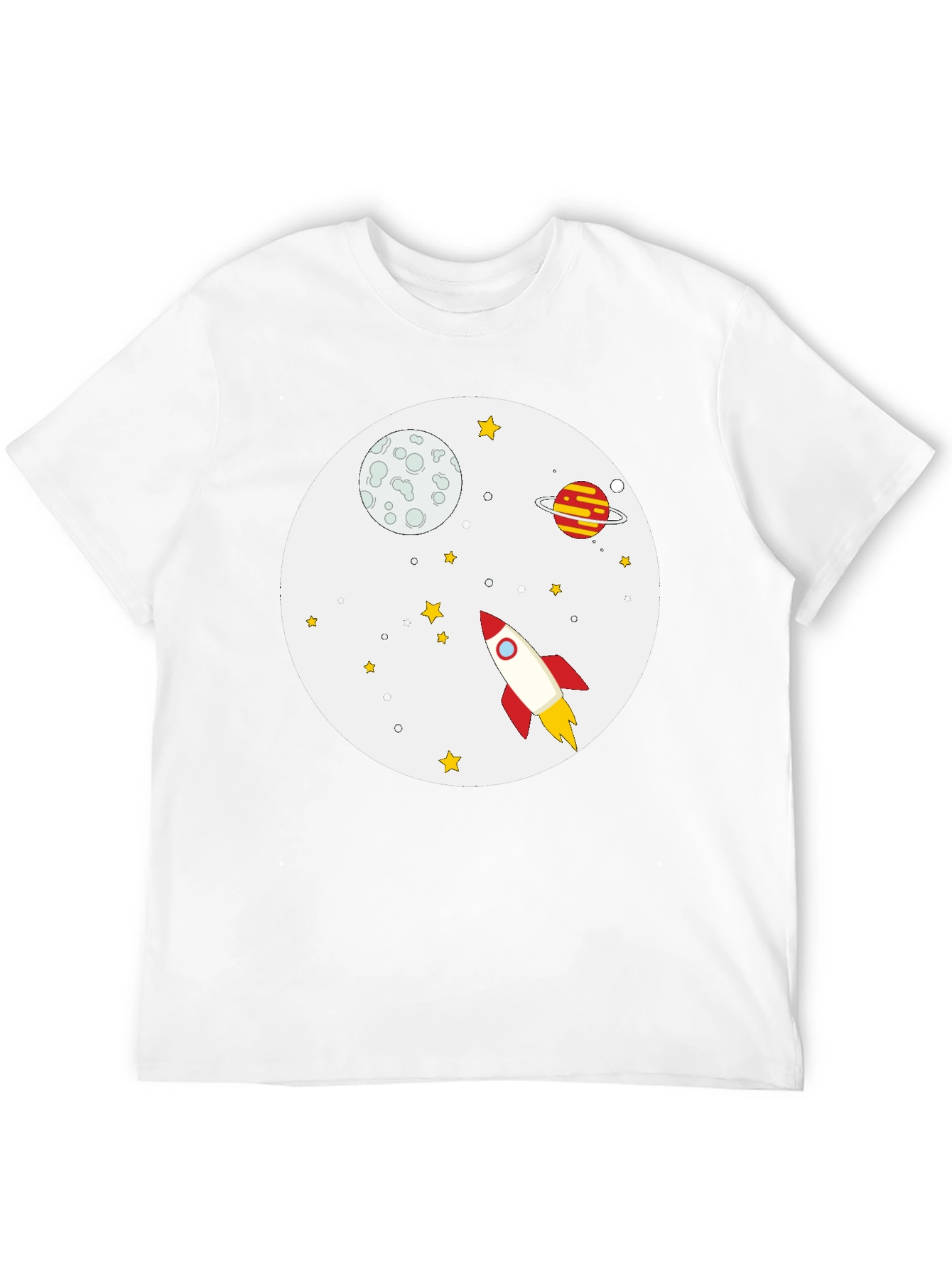 Black Space Adventure Black Cotton T-Shirt view 12