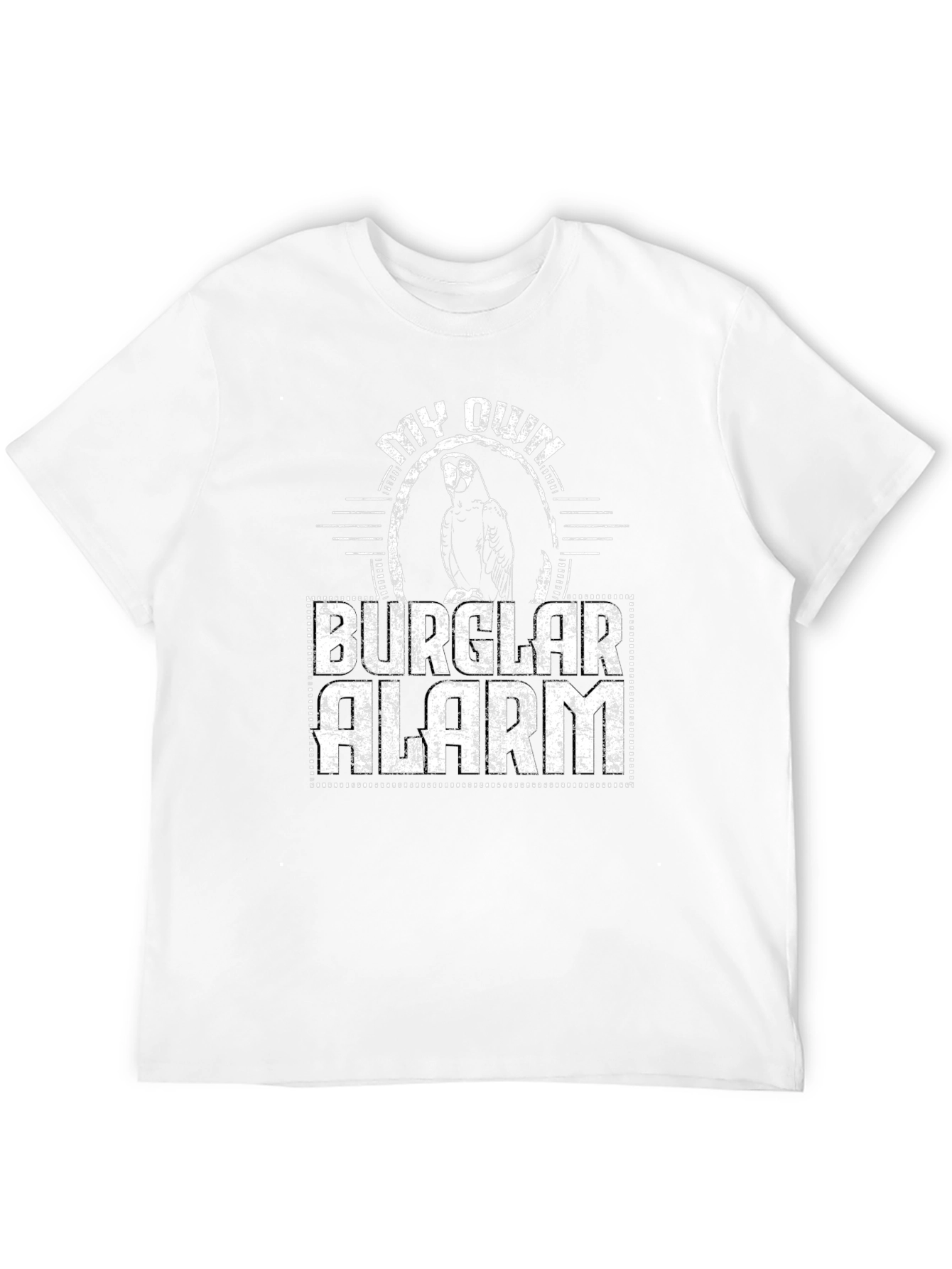 Black My Own Burglar Alarm Parrot T-Shirt view 12