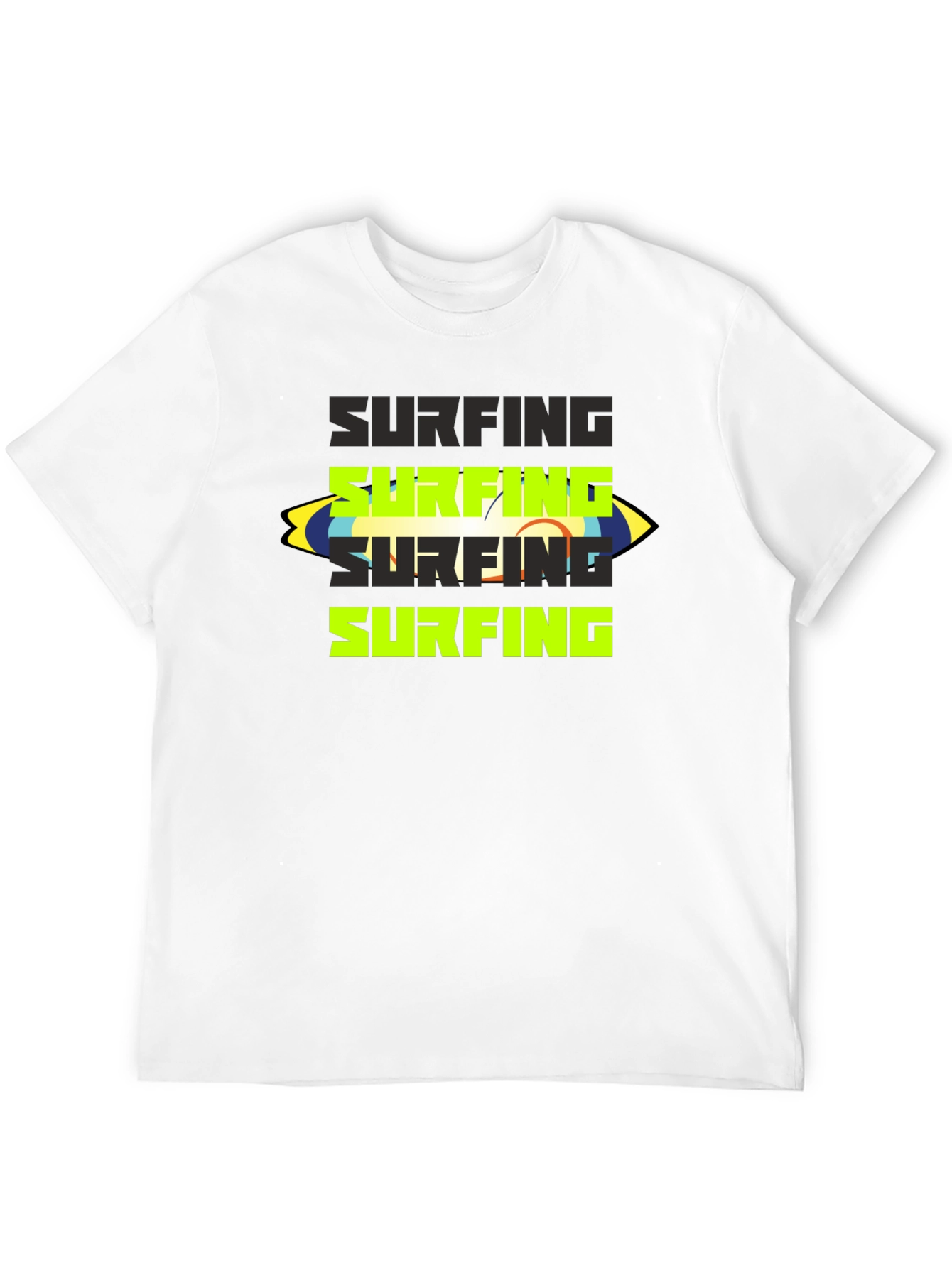 Black Surfing Graphic Tee - Black view 12