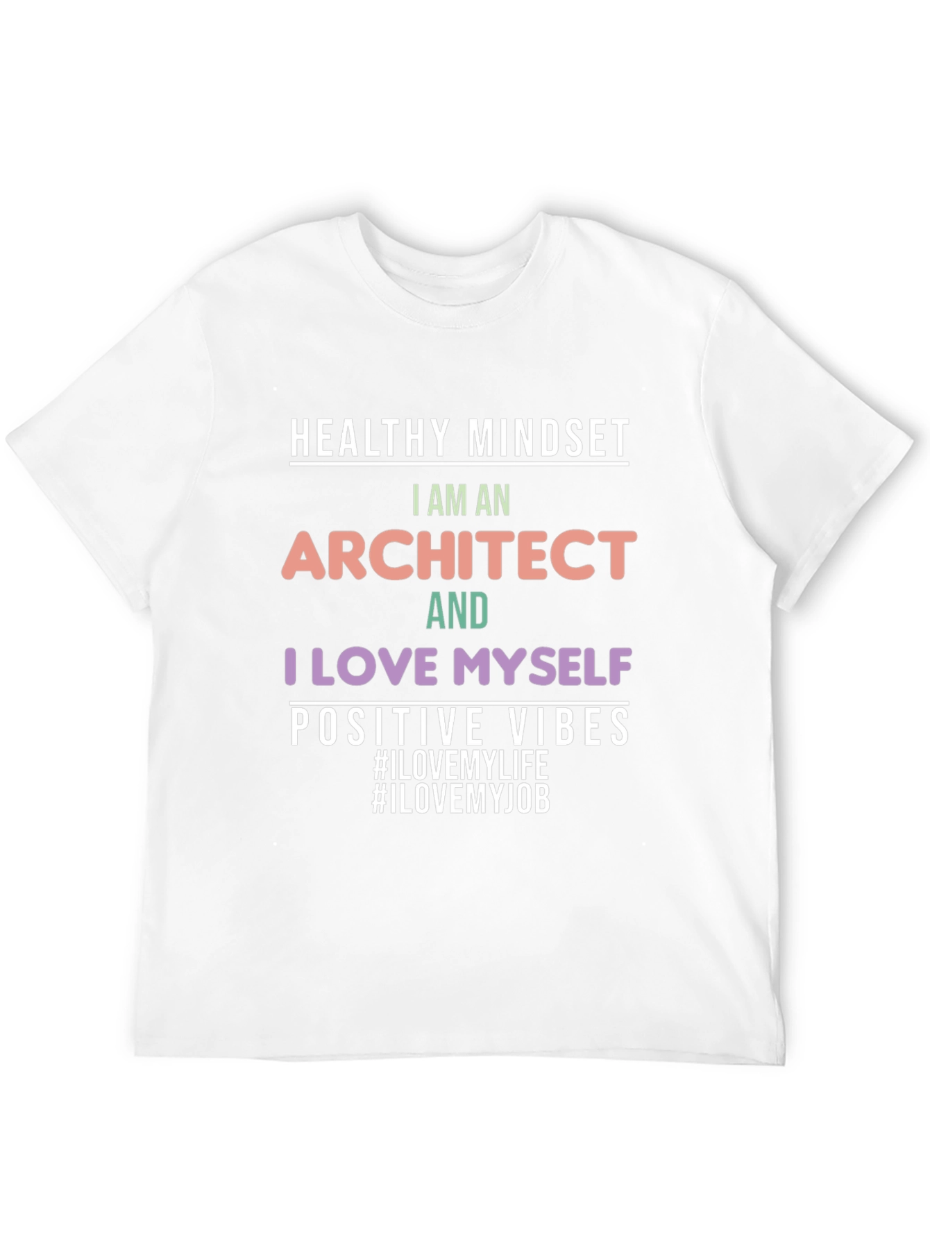 Black Architect Love Myself Positive Vibes T-Shirt view 12