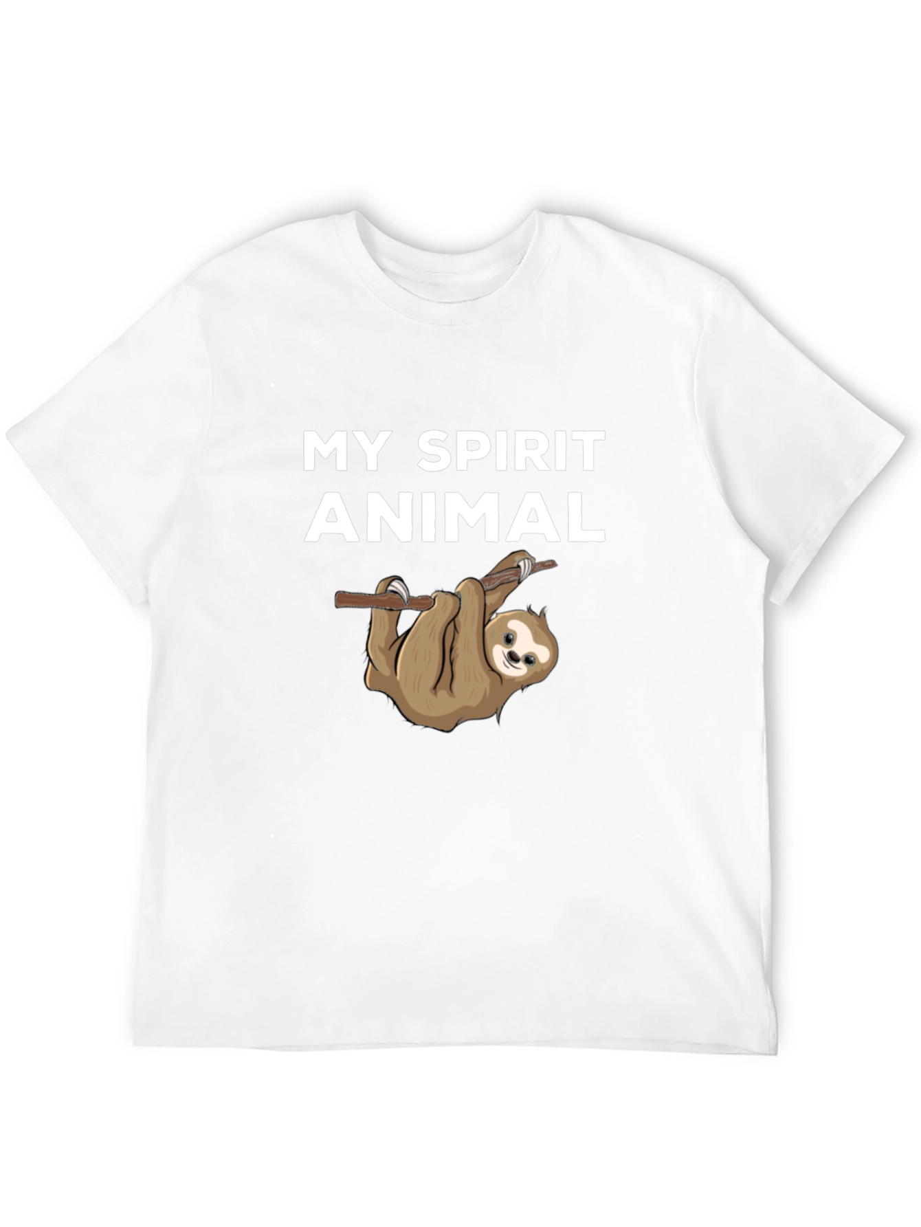 Black My Spirit Animal Sloth T-Shirt Black Cotton view 12