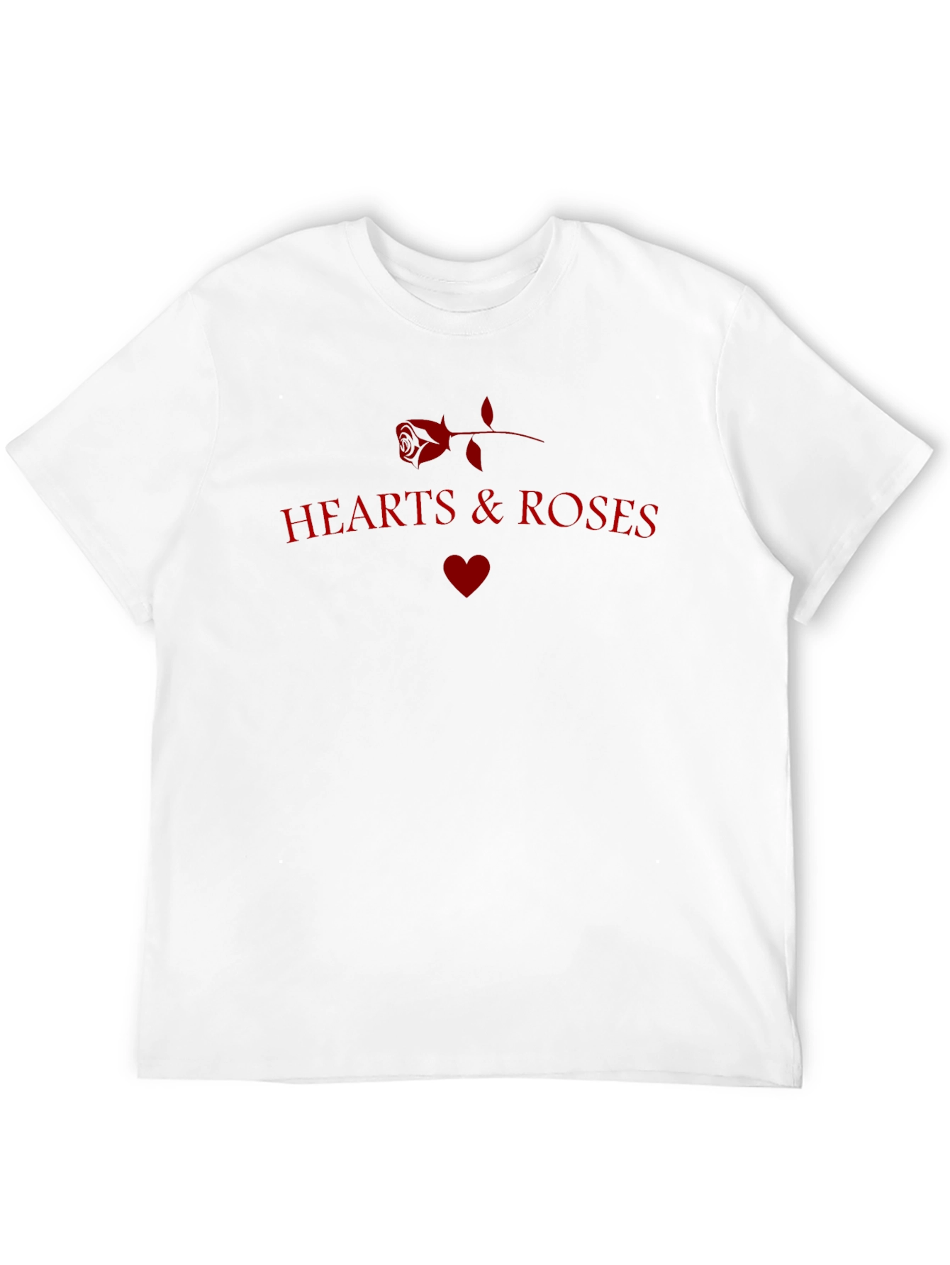 Black Hearts & Roses Graphic Print T-Shirt - Stylish Casual Wear view 12