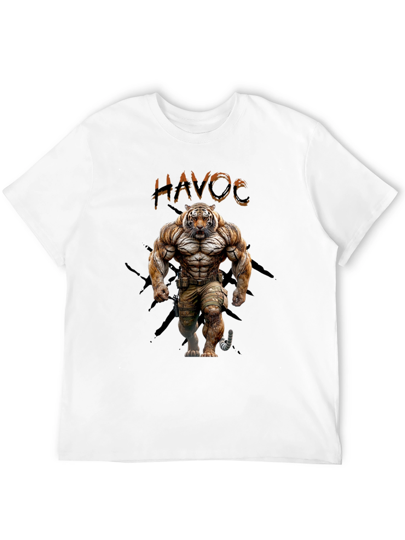Black Havoc Tiger Graphic T-Shirt - Bold Design view 12