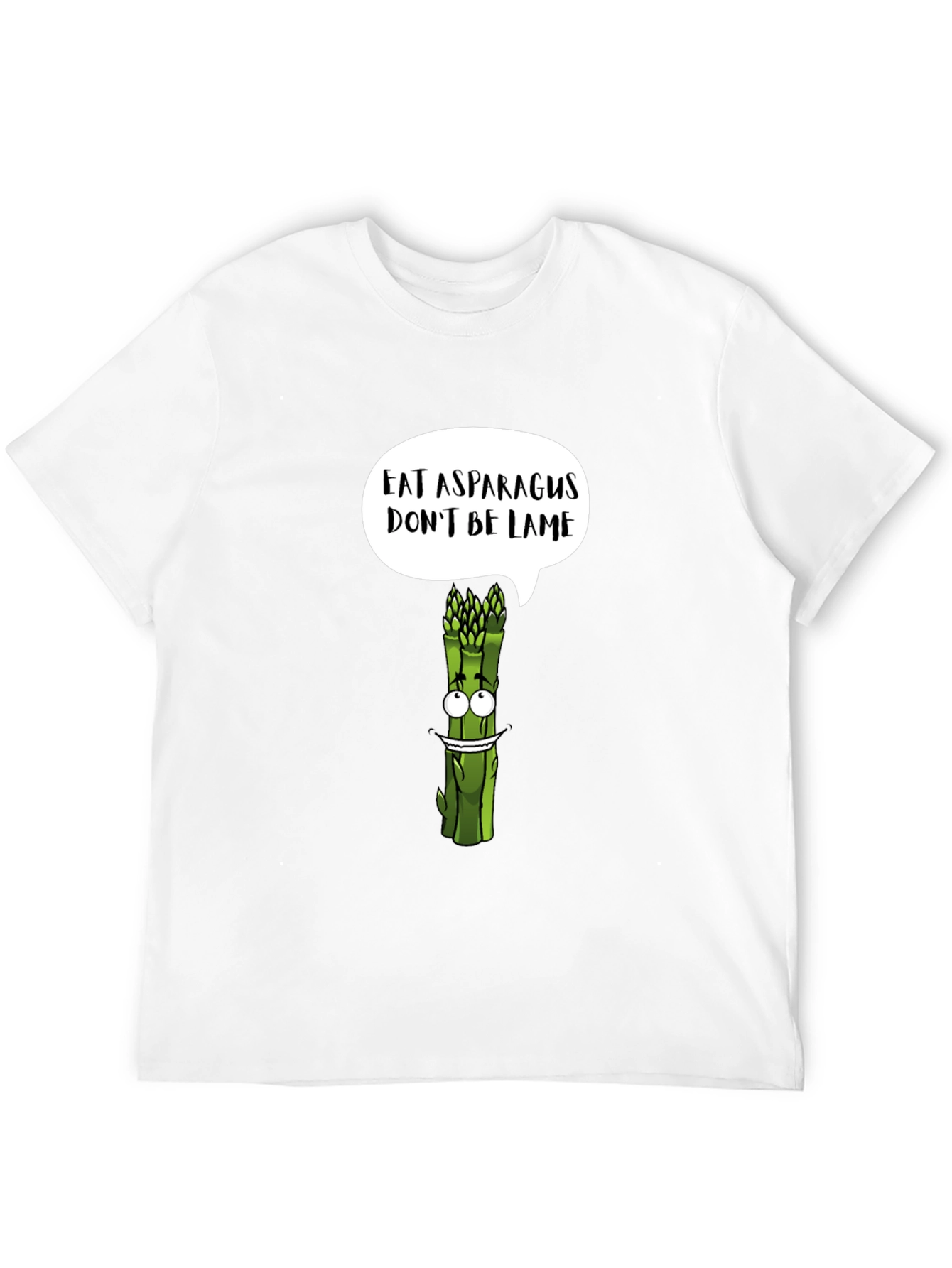 Black Eat Asparagus, Don't Be Lame Graphic T-Shirt view 12