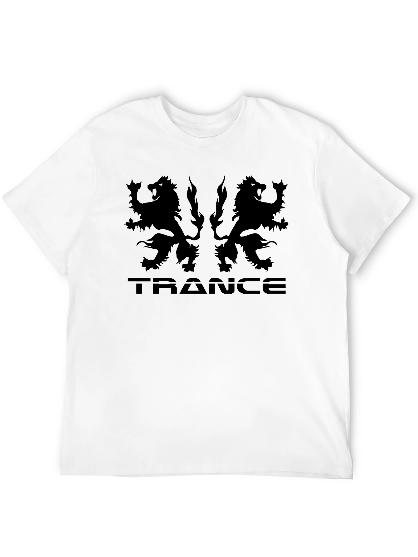 Black Trance Lion Graphic Black T-Shirt view 12