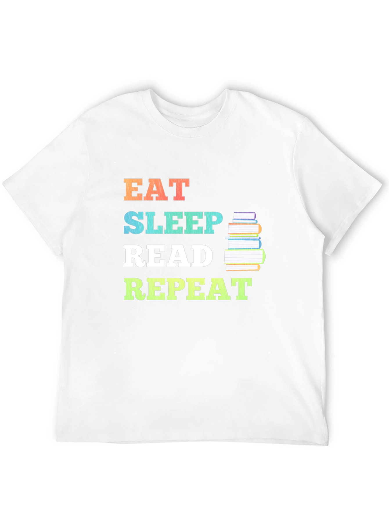 Black Eat Sleep Read Repeat Graphic Tee - Book Lover's T-Shirt view 12