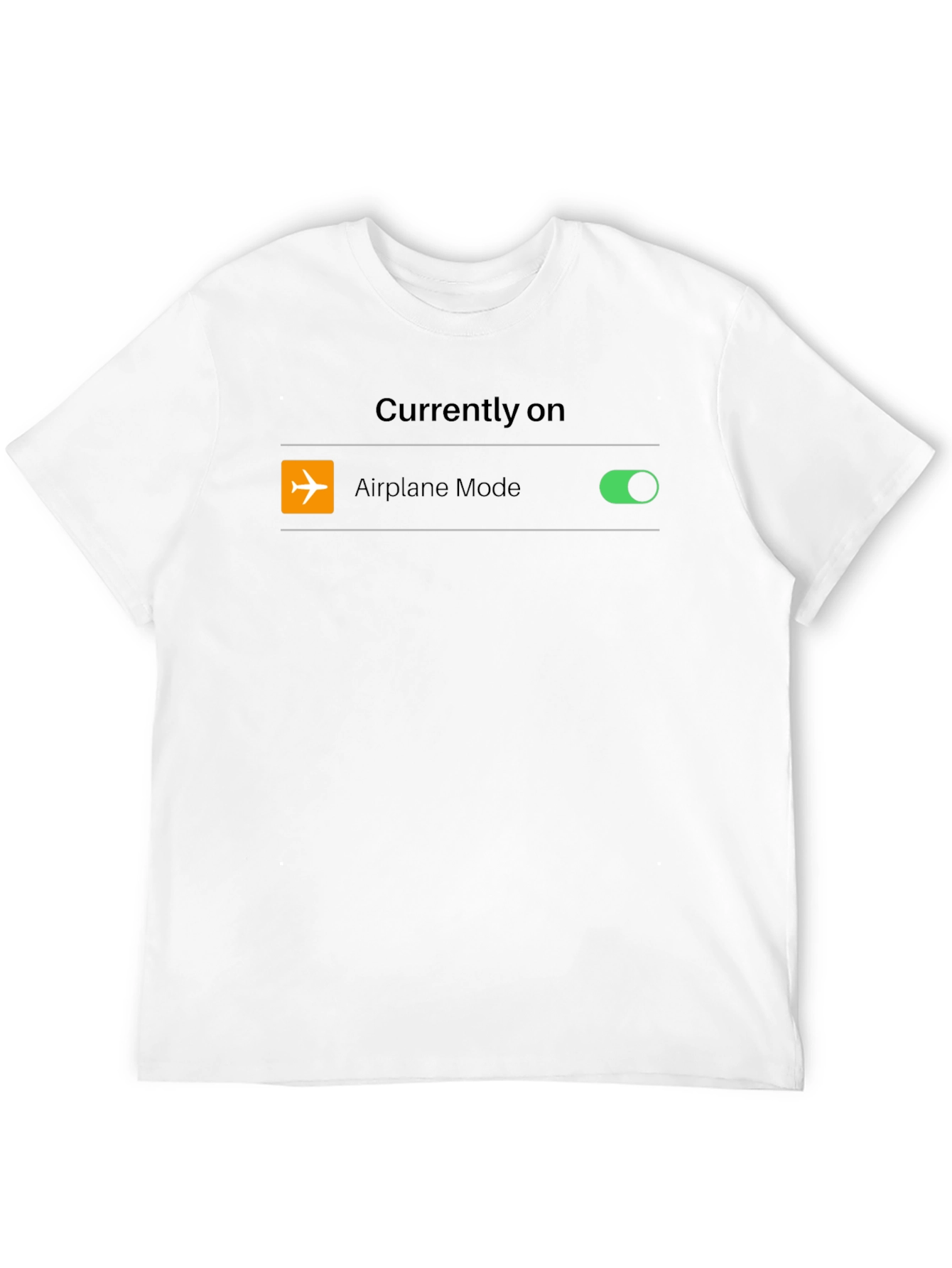 Black Airplane Mode On Black Tee Shirt view 12