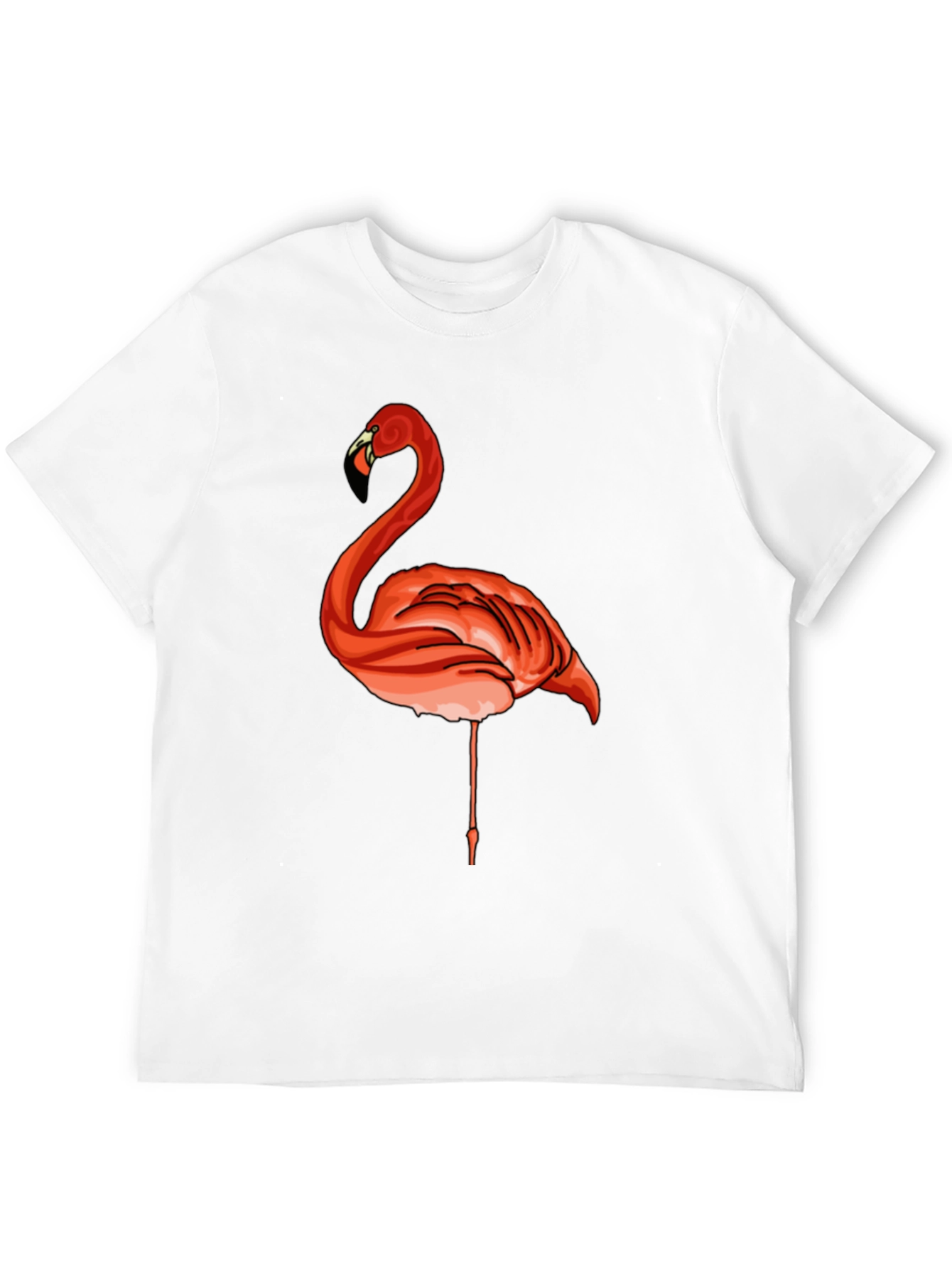Black Flamingo Graphic Tee - Casual Black T-Shirt view 12