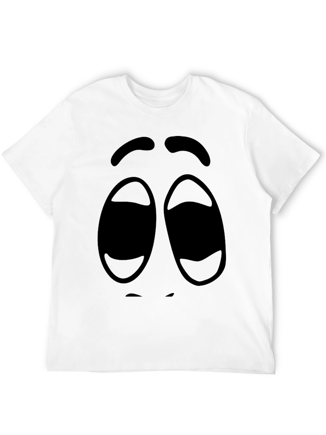 Black Expressive Face Graphic Tee - Unisex Black T-Shirt view 12