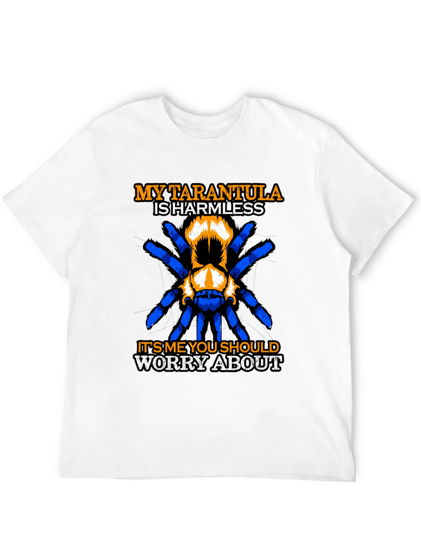 Black Tarantula Harmless Funny T-Shirt view 12