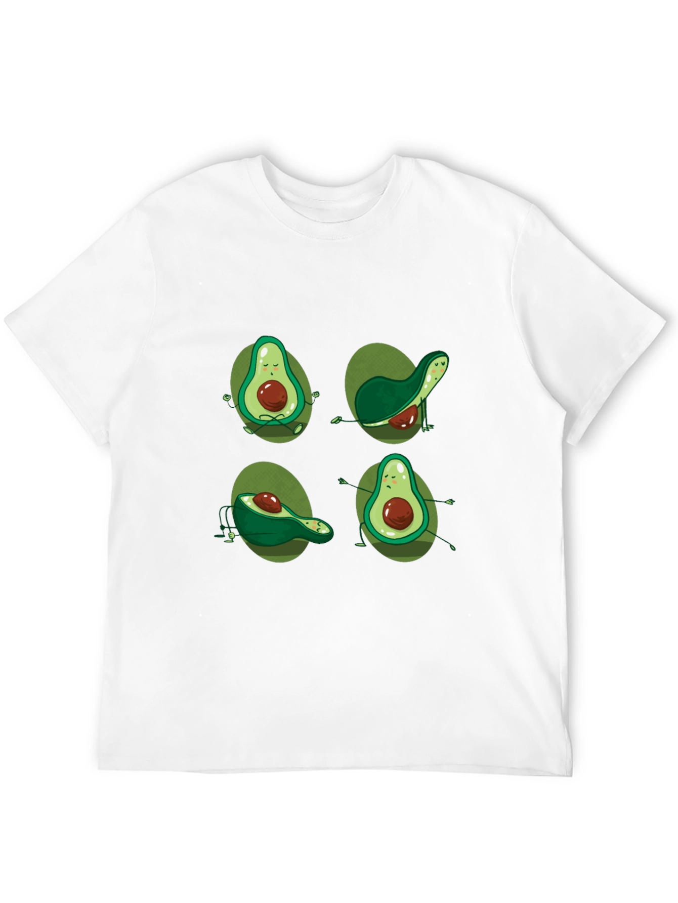 Black Avocado Yoga Black T-Shirt - Meditating Fruit Tee view 12
