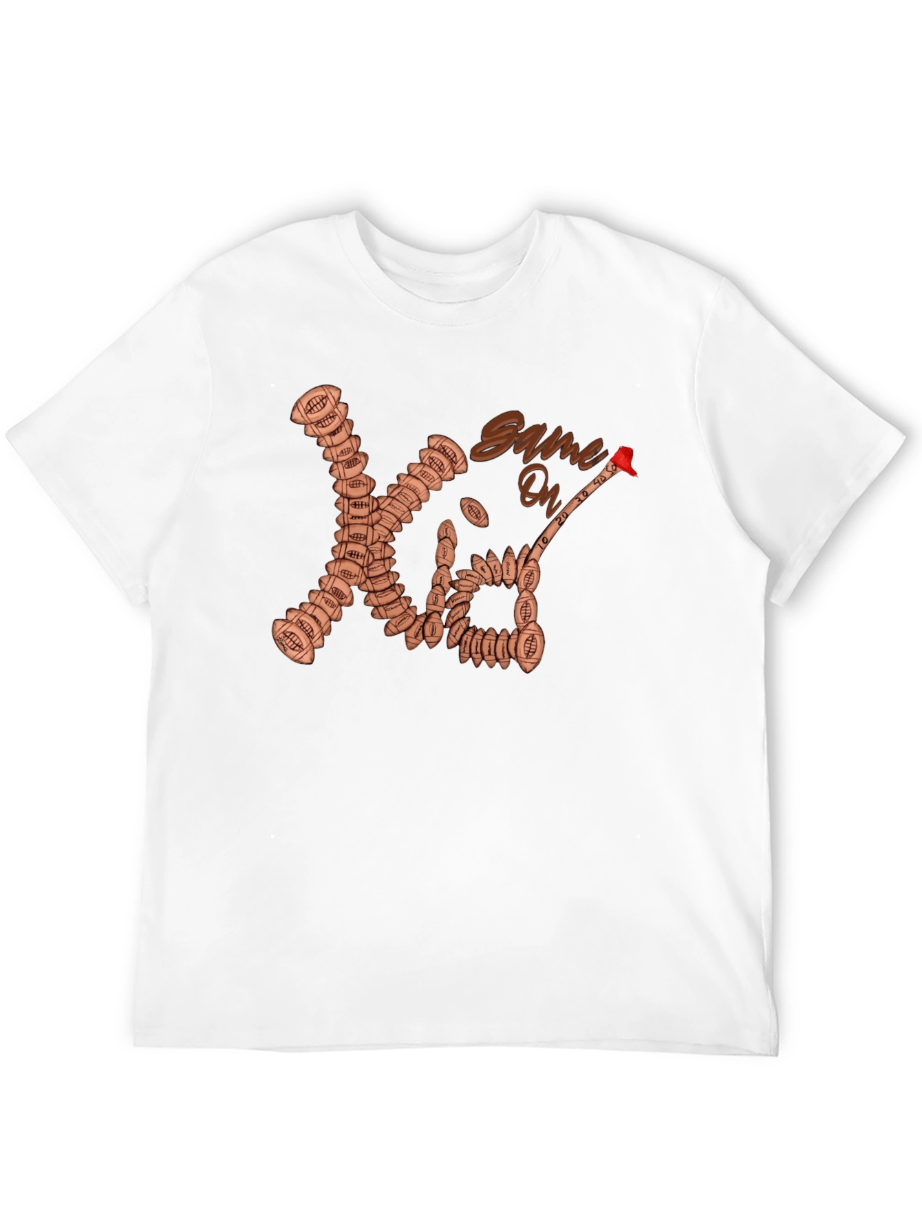 Black Game On Football T-Shirt view 12